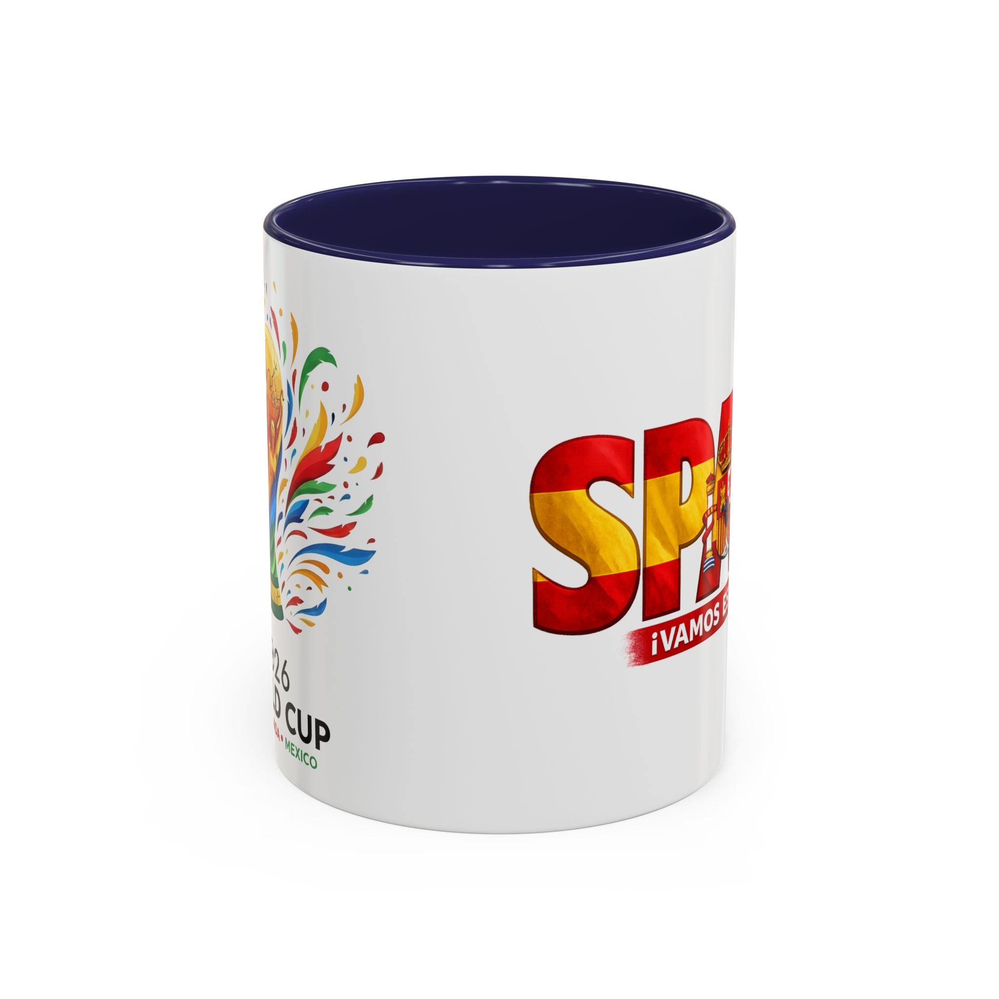 Spain Flag Word Mug | Accent Coffee Mug 11oz 15oz, Soccer World Cup 2026, Gift for Dad