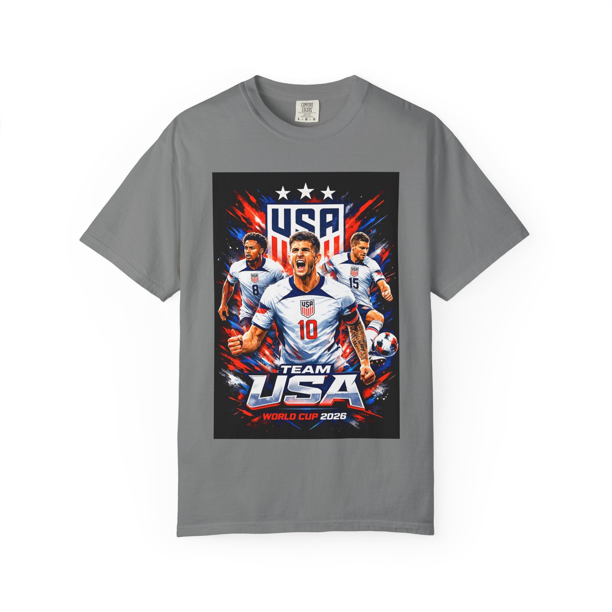 USA Soccer Players Team USA T-Shirt | 2026 World Cup Back Trophy Design, USA Flag, Gift for him, Collectible