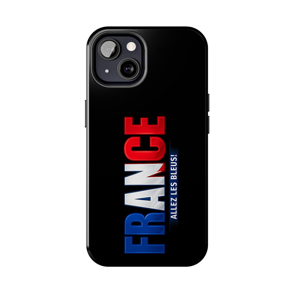 France tricolor vertical text Phone Case | Allez Les Bleus!, Cuctom Protective, Glossy Tough Cases, World Cup 2026