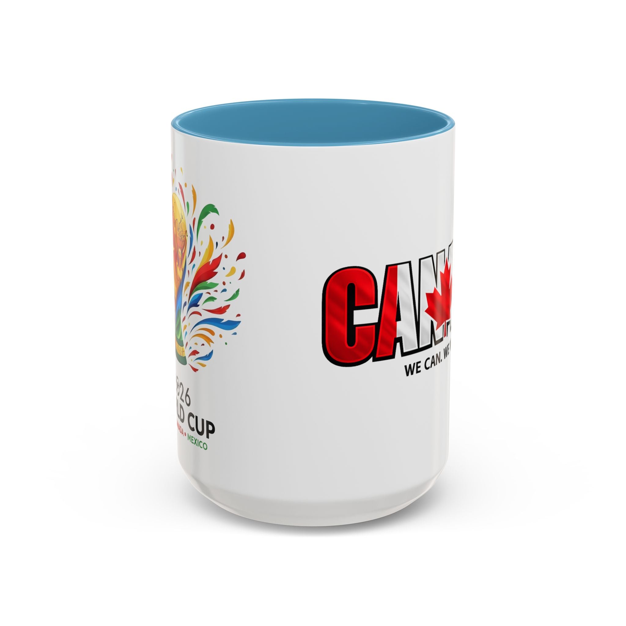 Canada Maple Leaf Text Coffee Mug | We Can. We Will. World Cup 2026, Canada Flag, Gift for Dad