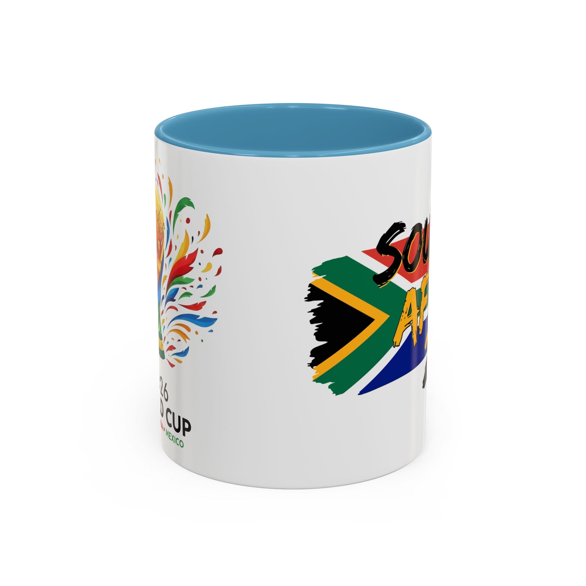South Africa 2026 Soccer Flag Accent Coffee Mug | 11oz 15oz, Soccer World Cup 2026, Gift for Dad