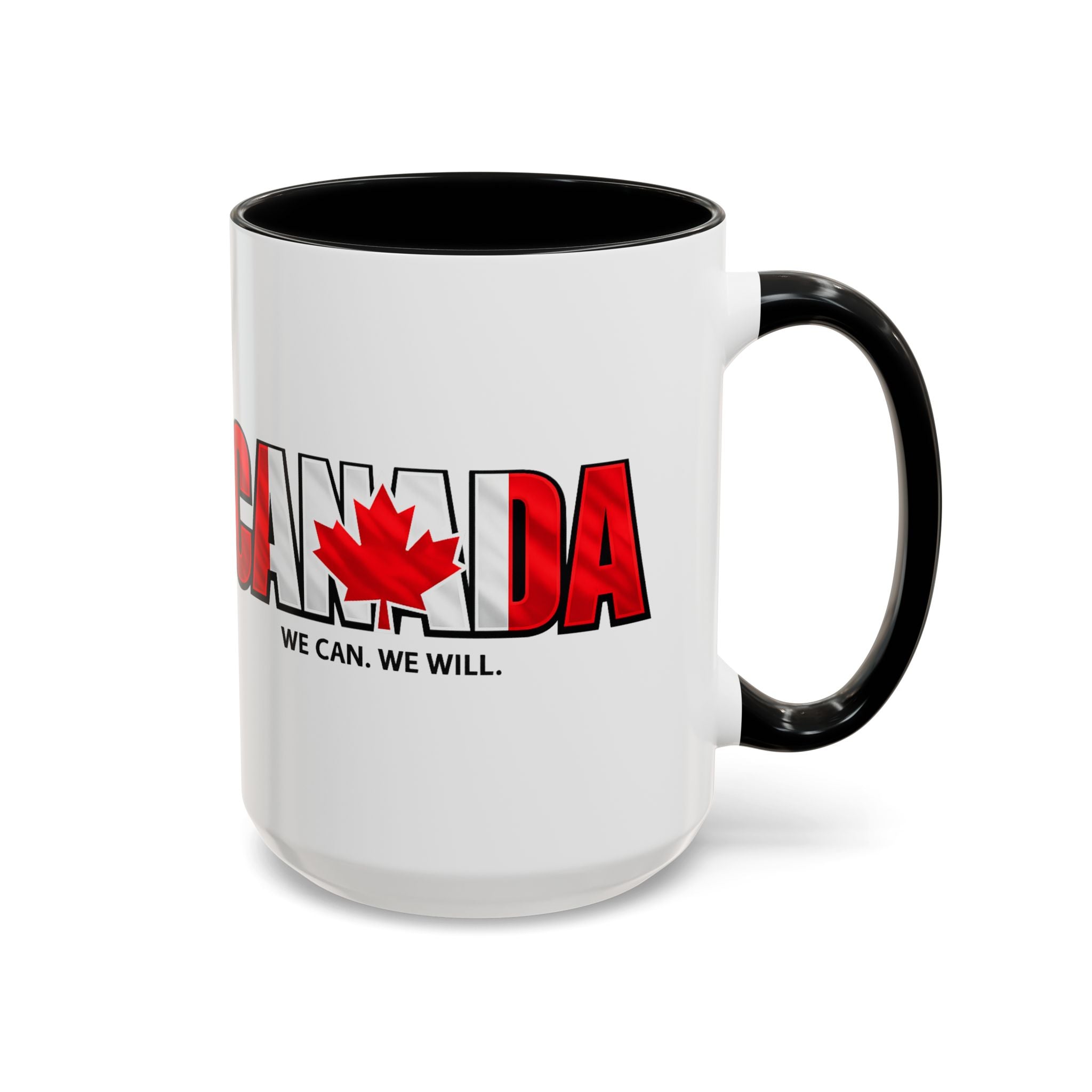 Canada Maple Leaf Text Coffee Mug | We Can. We Will. World Cup 2026, Canada Flag, Gift for Dad