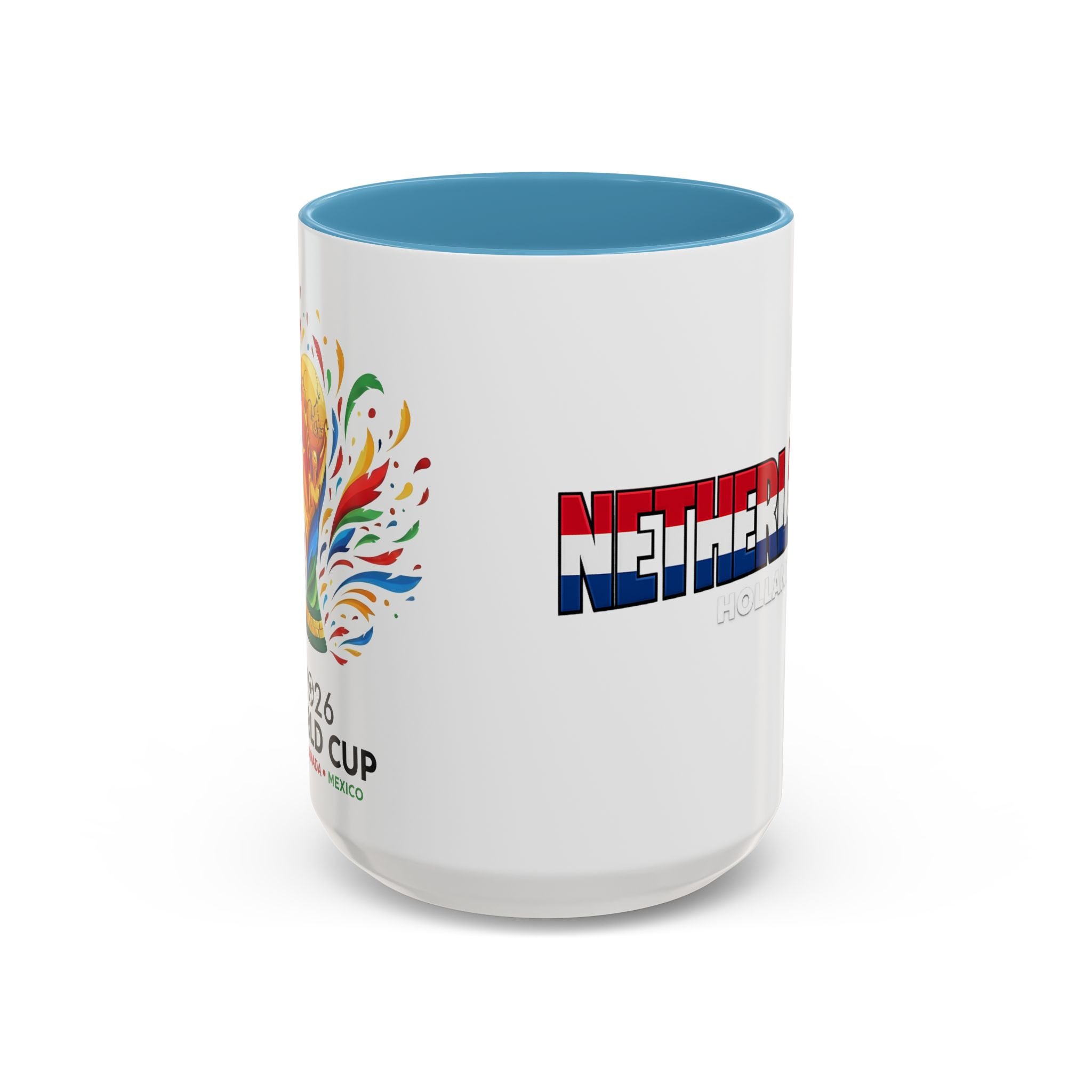 Netherlands Flag Text Coffee Mug | Accent 11oz 15oz, World Cup 2026, Gift for Dad
