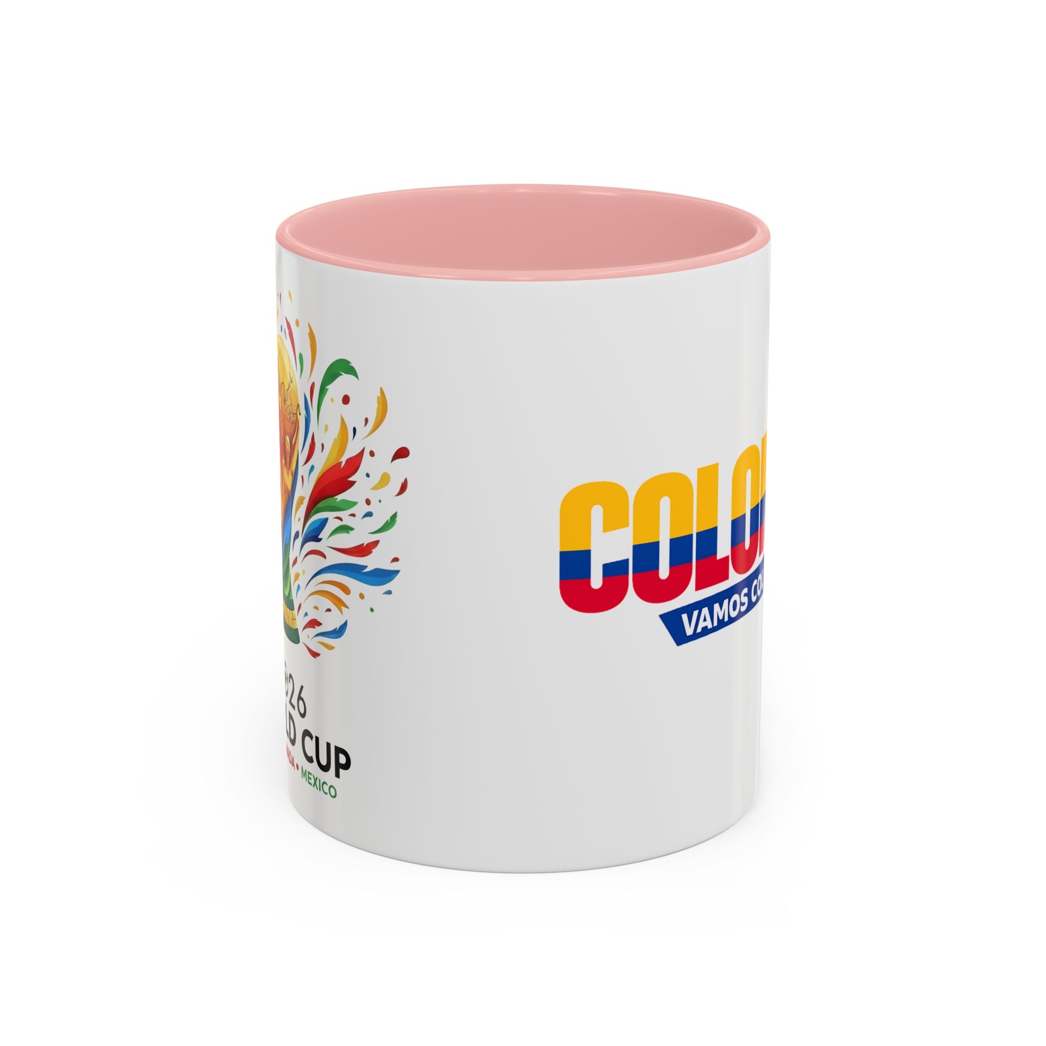 Colombia Vamos Colombia! Accent Coffee Mug | 11oz 15oz ceramic World Cup 2026, Soccer Gift