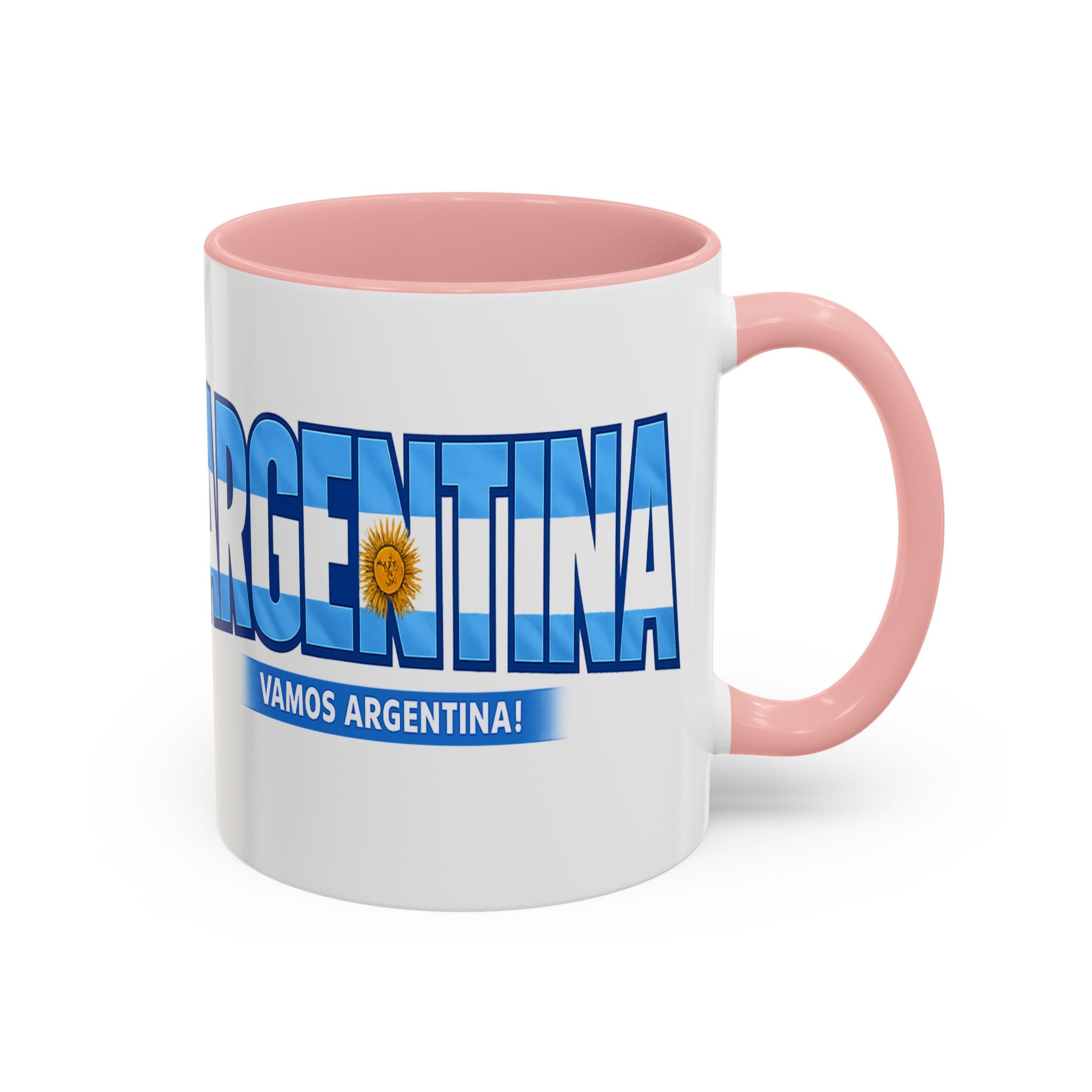 Argentina Vamos Argentina Mug | Accent Coffee Mug, Flag Text Design