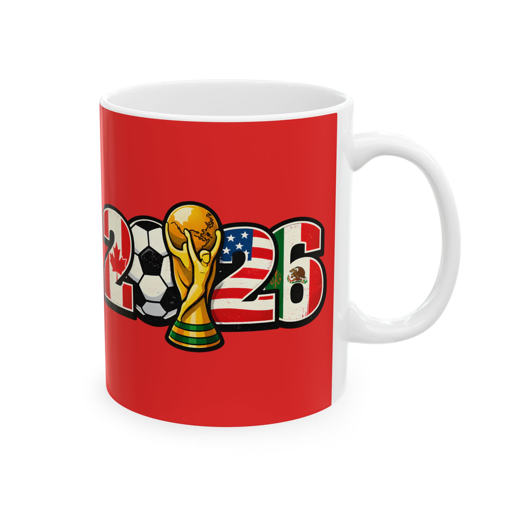 Morocco World Cup 2026 Mug, Red Ceramic Coffee Cup, Morocco Flag, Gift For Soccer Fan