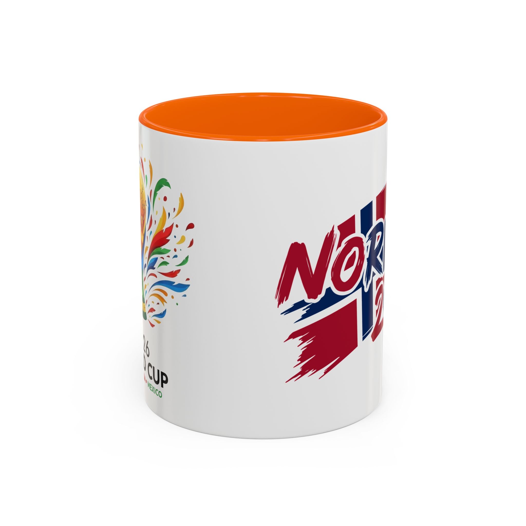 Norway 2026 Soccer Flag Accent Coffee Mug | 11oz 15oz, World Cup 2026, Gift for Dad