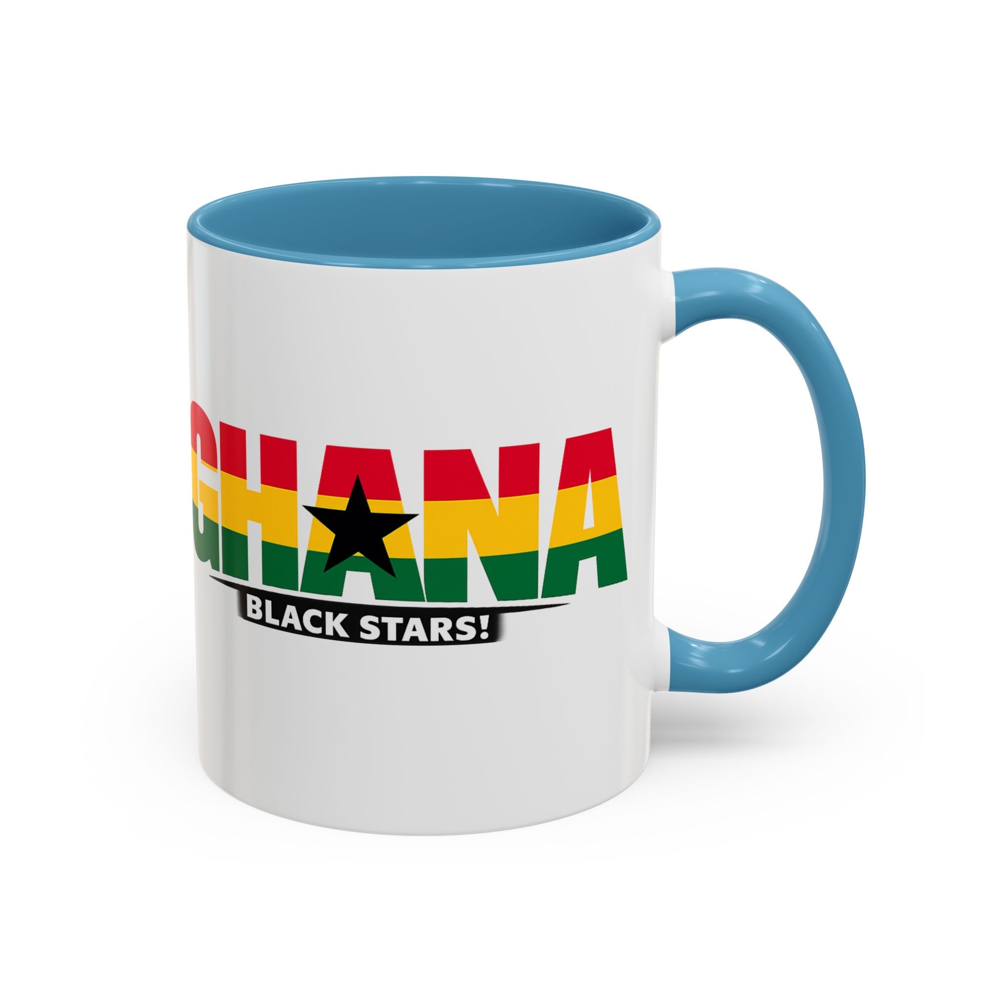 Ghana Black Stars flag stripe Accent Coffee Mug | 11oz 15oz, World Cup 2026, Gift for Dad
