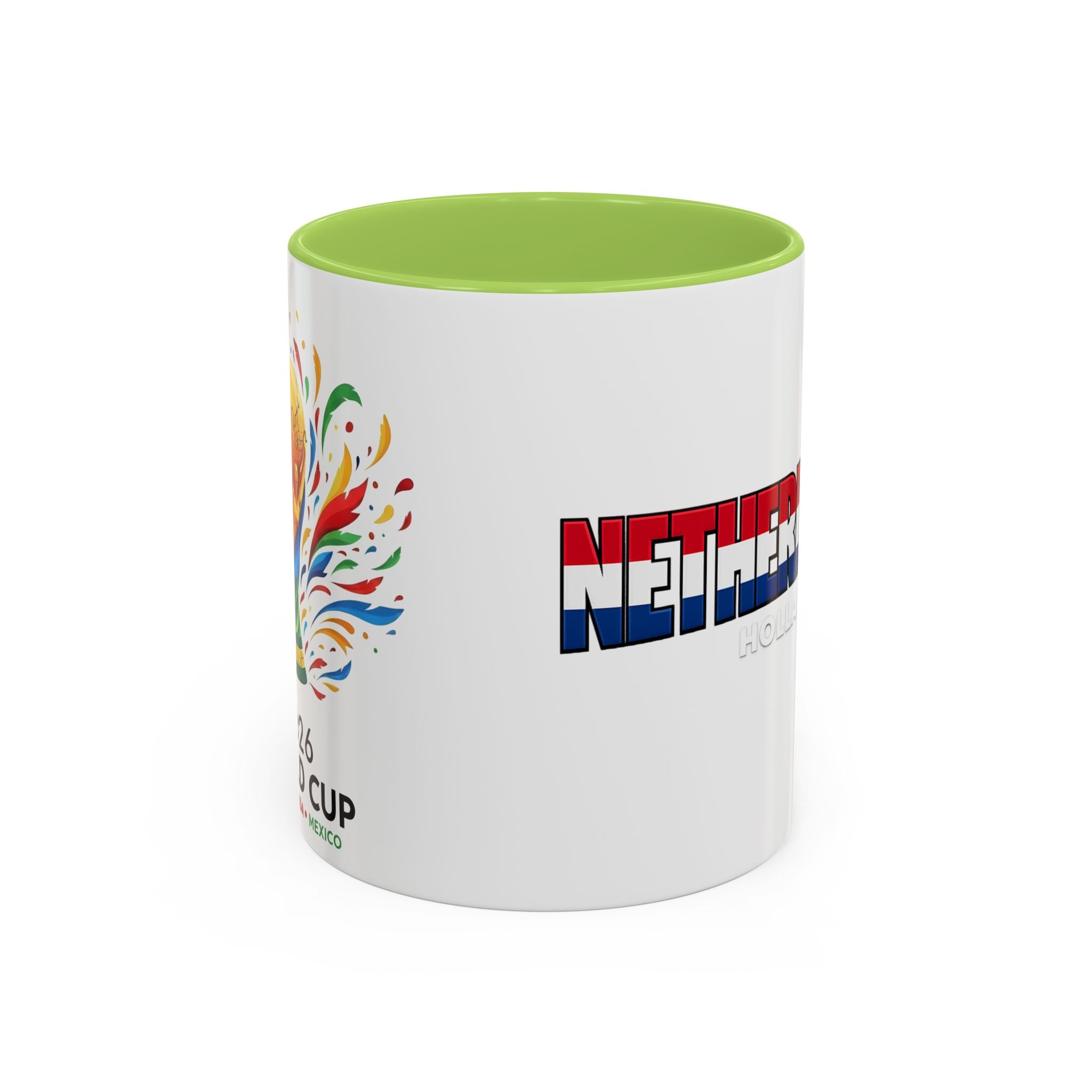 Netherlands Flag Text Coffee Mug | Accent 11oz 15oz, World Cup 2026, Gift for Dad