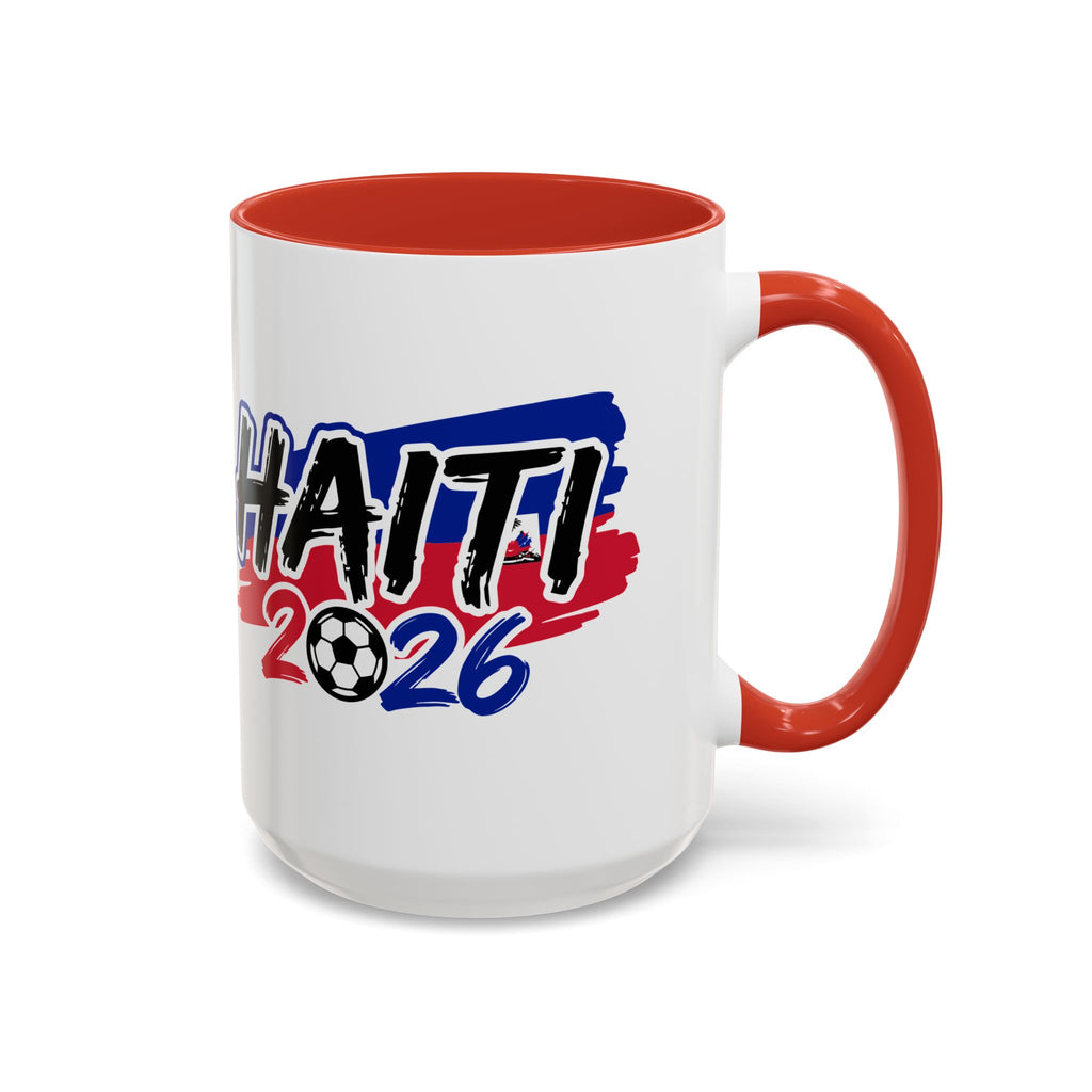 Haiti 2026 Soccer Graphic Mug | Accent Coffee Mug,Soccer World Cup 2026, Gift for Dad