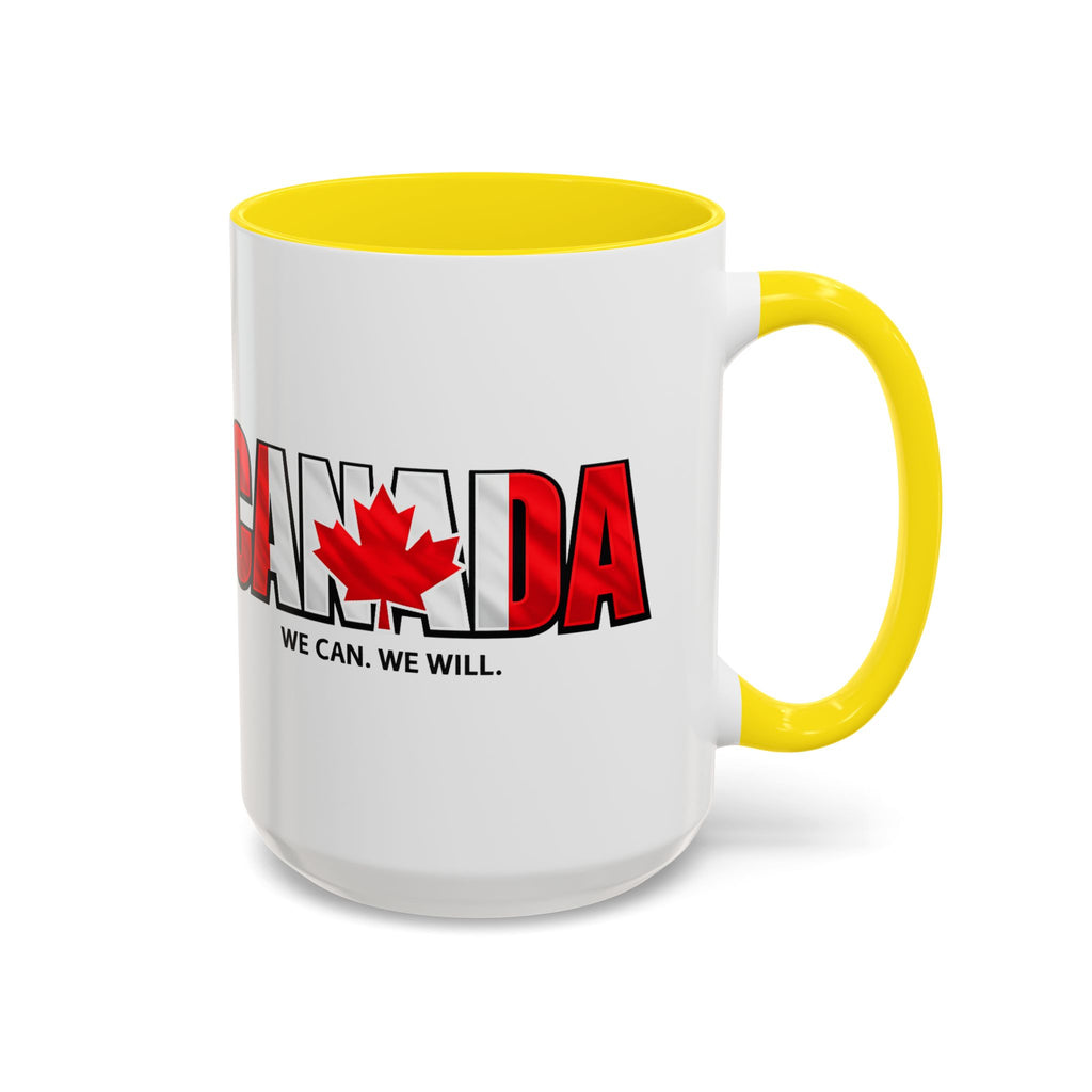 Canada Maple Leaf Text Coffee Mug | We Can. We Will. World Cup 2026, Canada Flag, Gift for Dad