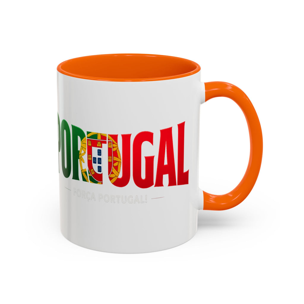 Portugal flag lettering Accent Coffee Mug | Portugal souvenir mug, Soccer World Cup 2026, Gift for Dad