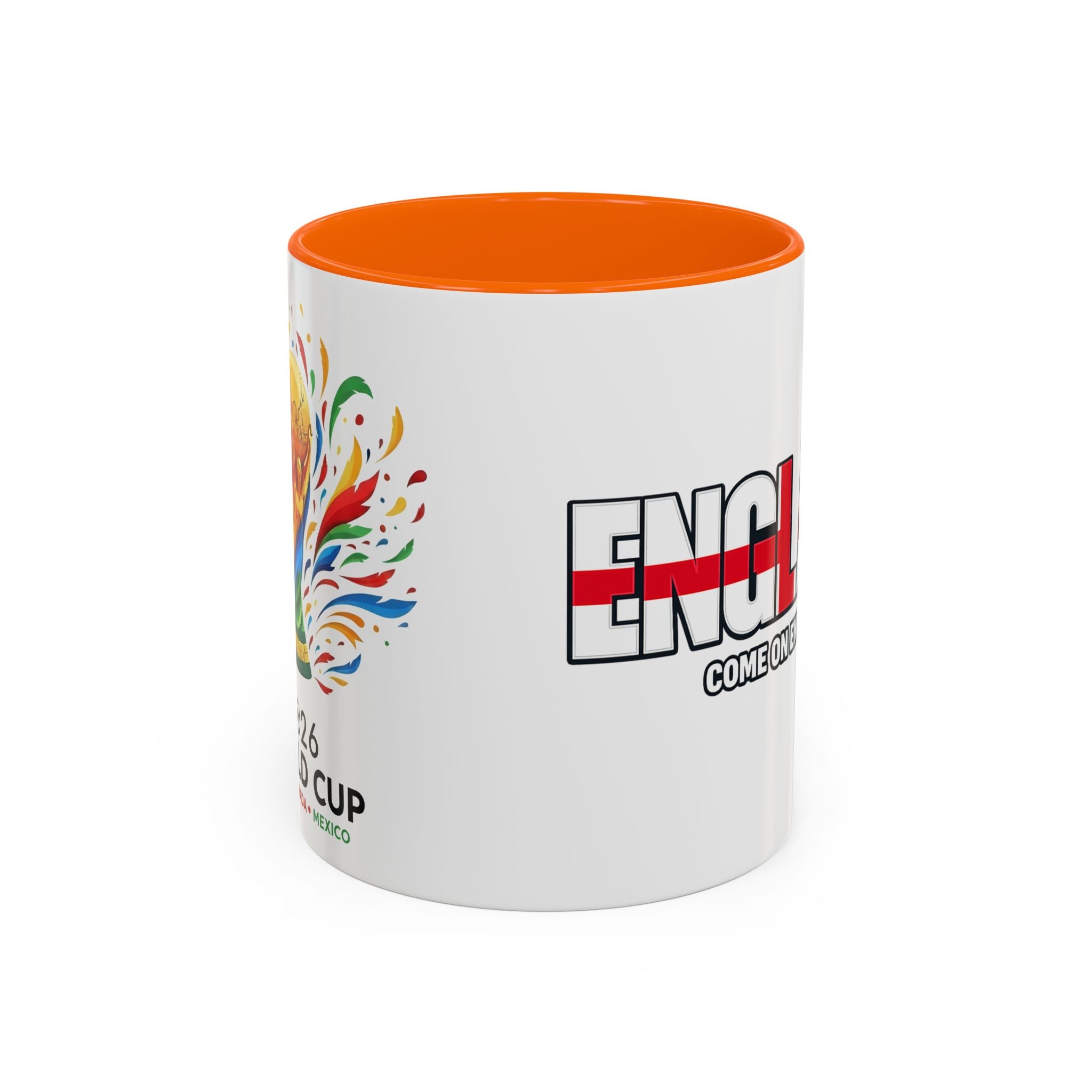 England Flag Typography Accent Coffee Mug | Come On England, World Cup 2026, Gift for Dad