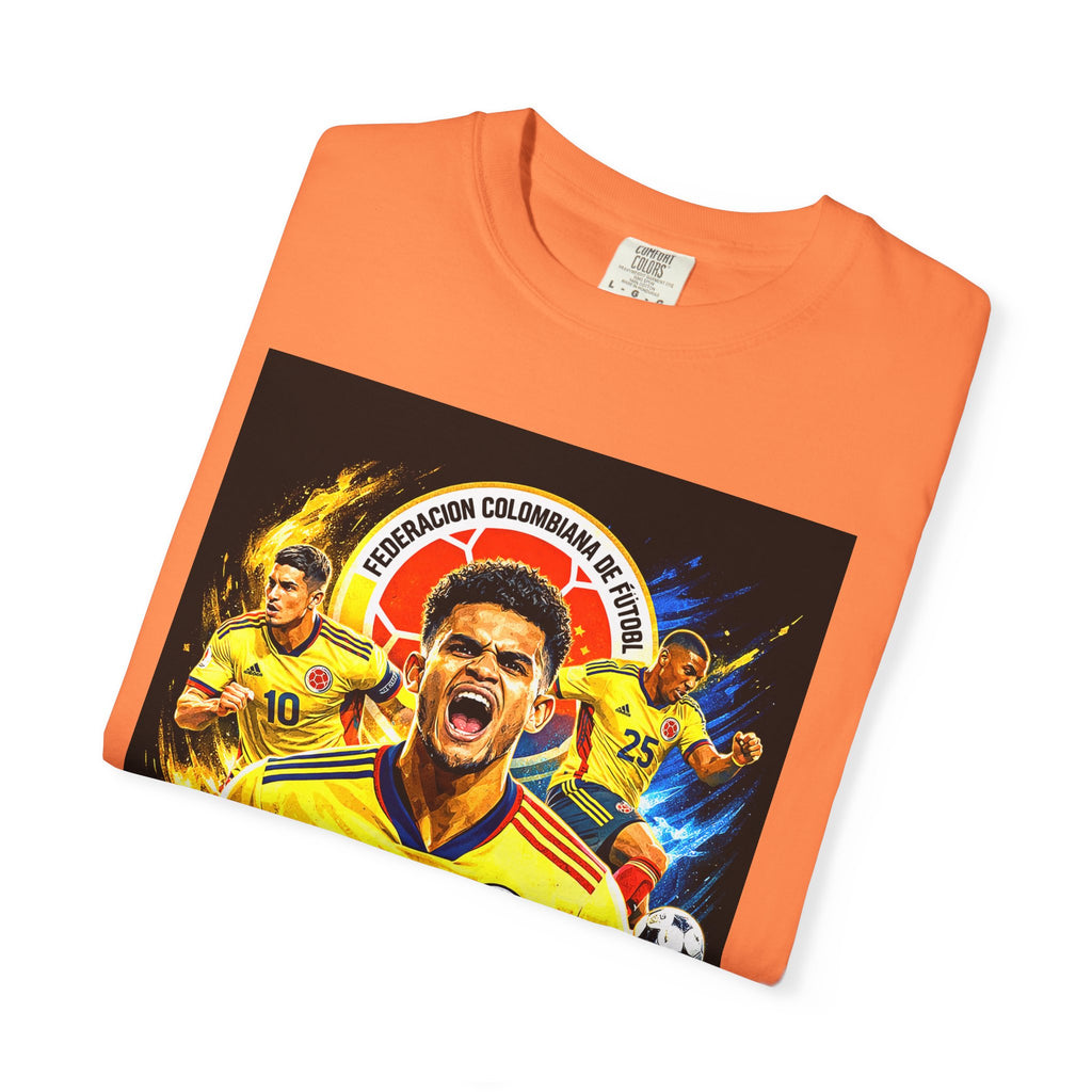 Colombia Selección Soccer Player Poster T-Shirt | 2026 World Cup Back Logo,Colombia Flag, Gift for him, Collectible