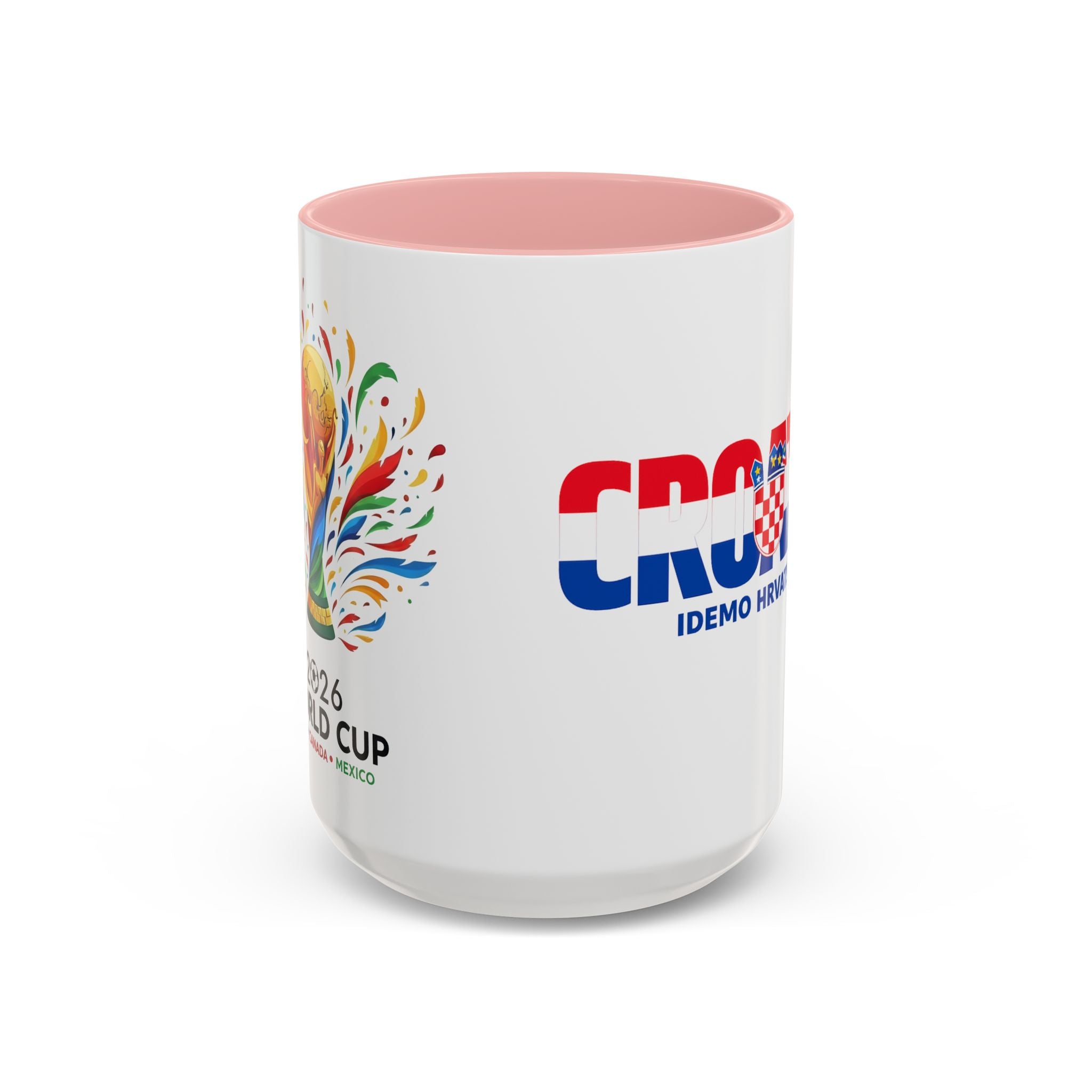 Croatia Flag Logo Accent Coffee Mug | Croatian Pride 11oz 15oz, World Cup 2026, Gifts for Dad
