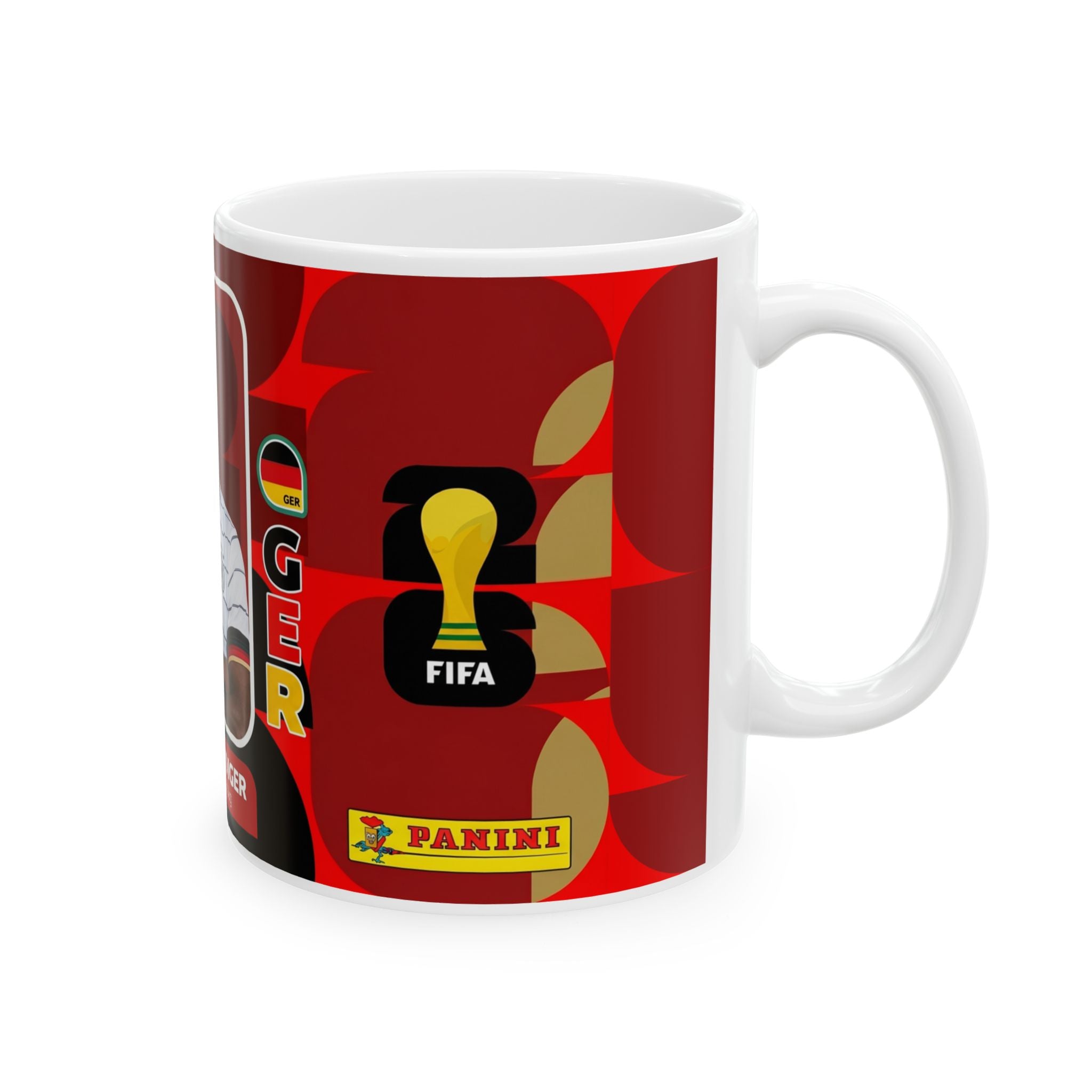 Germany Soccer Player Antonio Rüdiger Mug —  Ceramic  Coffee Cup (11oz, 15oz), World Cup 2026 Mugs