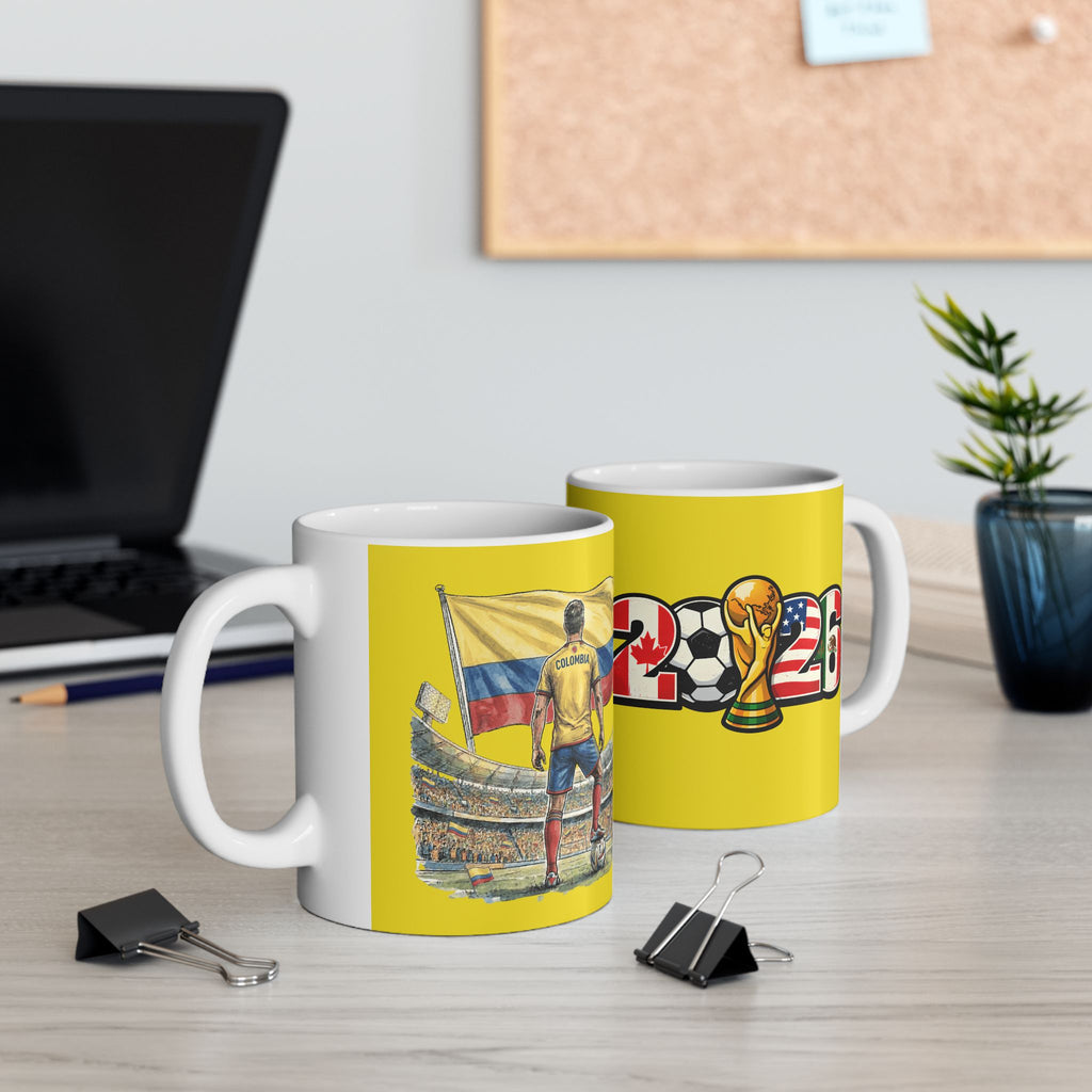 Colombia World Cup 2026 Soccer Mug, Ceramic Mug, Colombia Flag, Gift For Dad