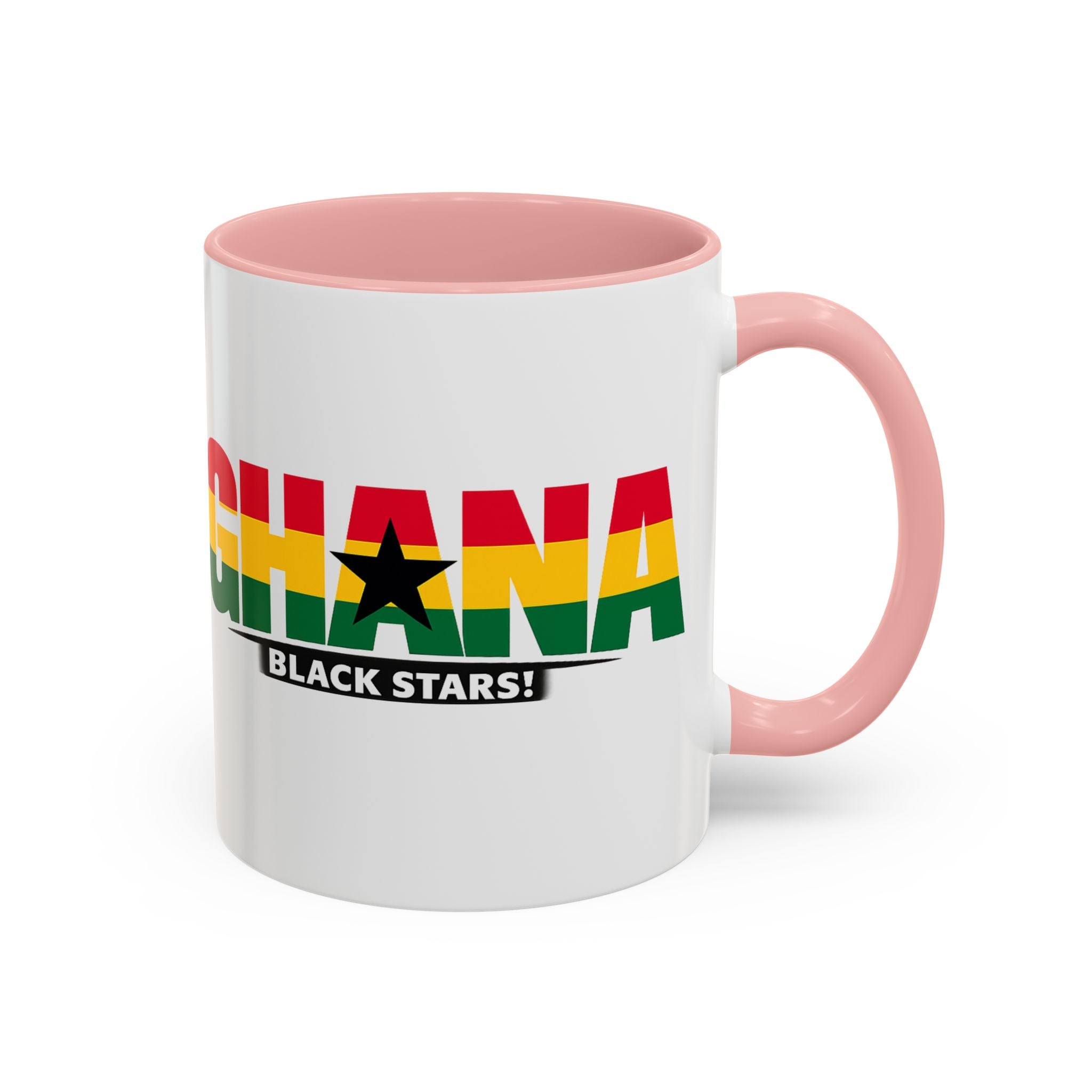 Ghana Black Stars flag stripe Accent Coffee Mug | 11oz 15oz, World Cup 2026, Gift for Dad