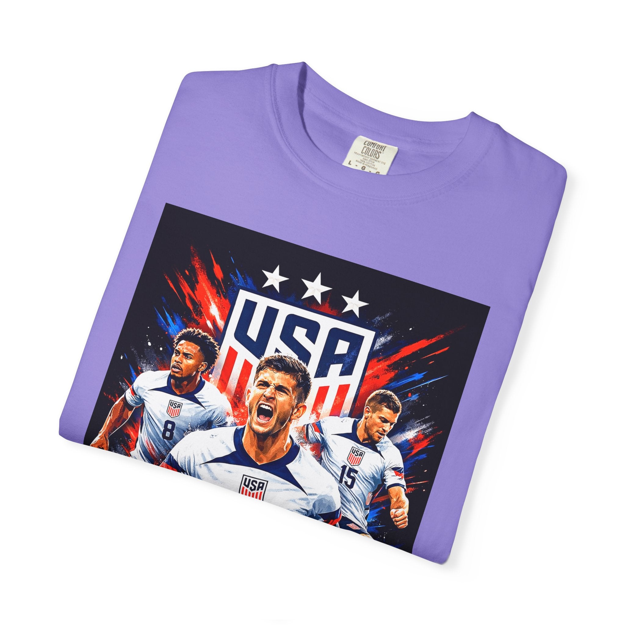 USA Soccer Players Team USA T-Shirt | 2026 World Cup Back Trophy Design, USA Flag, Gift for him, Collectible
