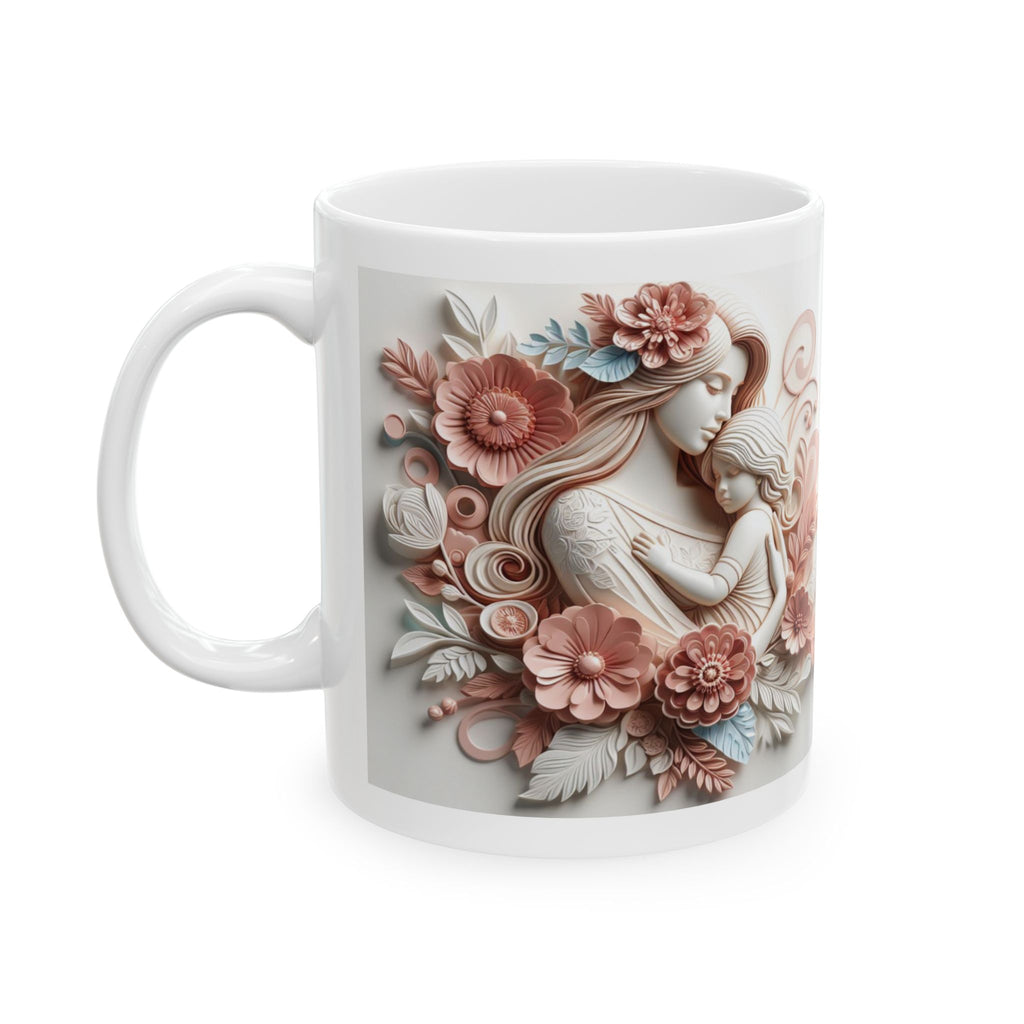 Vintage Angel Illustration Mug | Floral Cherub Ceramic Mug, Mother's Day Sale