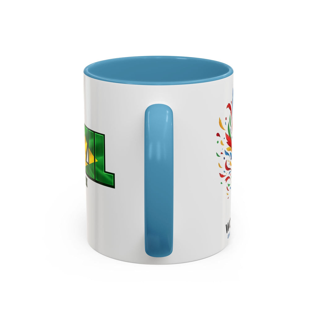Brazil Vamos Brasil mug | Accent coffee mug, Brazil flag text design, Soccer World Cup 2026, Gifts for Dad