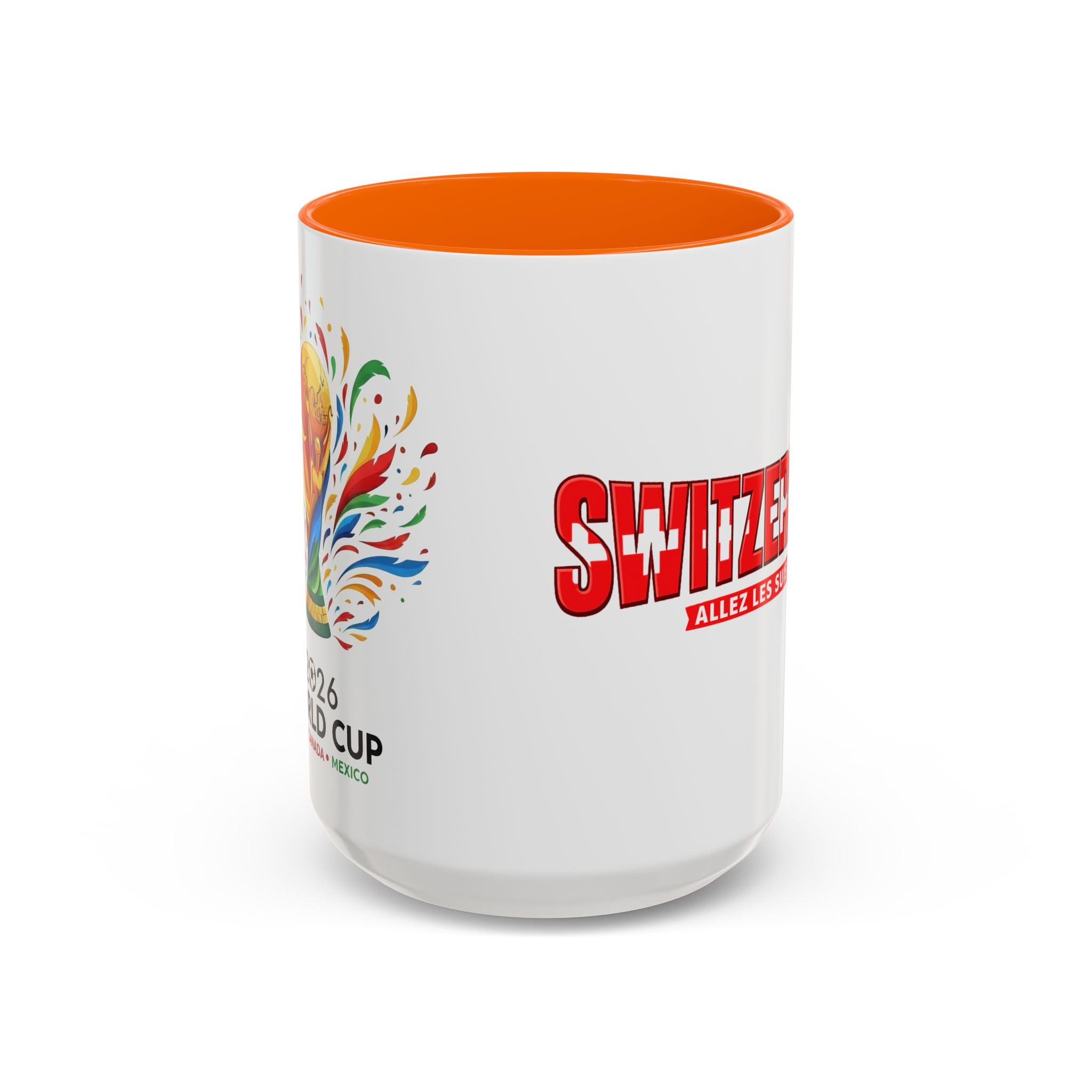 Switzerland Soccer Typography Mug | Accent Coffee Mug 11oz 15oz, Soccer World Cup 2026, Gift for Dad