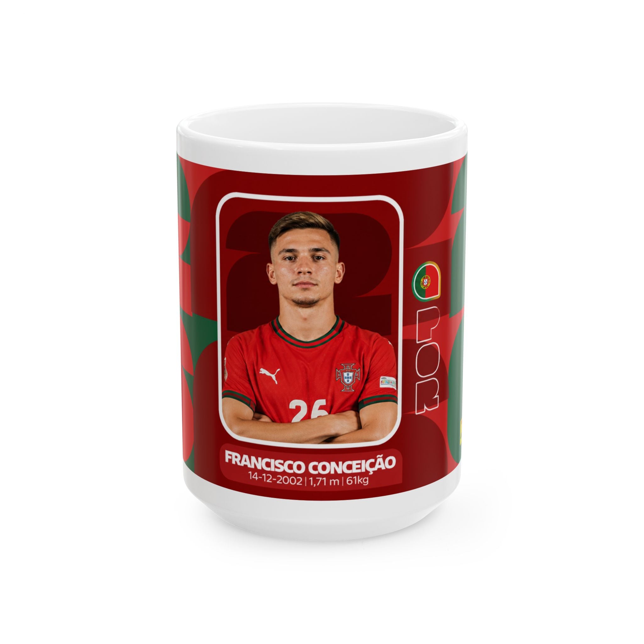 Portugal Soccer Player Francisco Conceição Mug — 11oz/15oz Ceramic Coffee Cup, World Cup 2026 Mugs