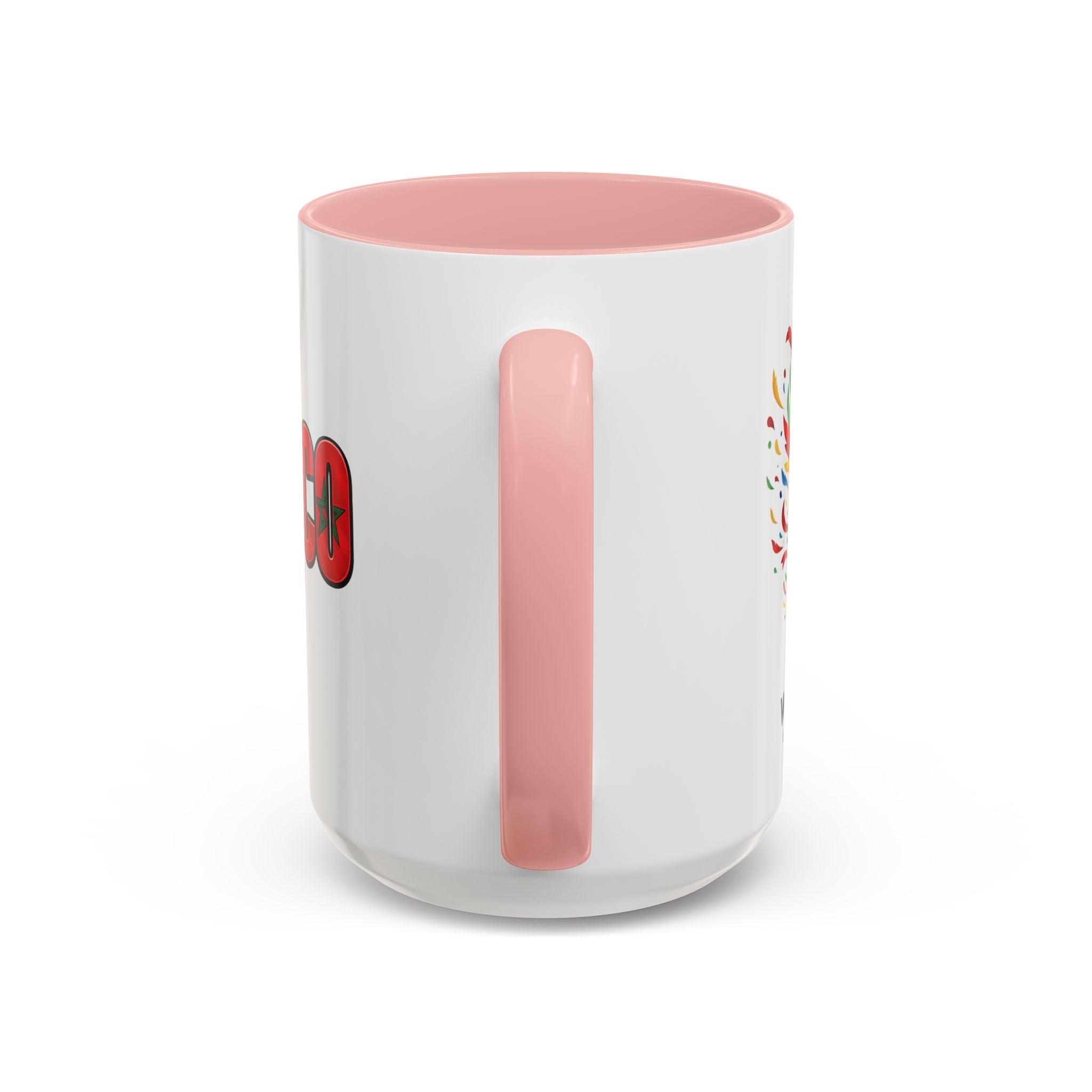 Morocco Flag Text Coffee Mug | Accent Coffee Mug (11, 15oz), World Cup 2026, Gifts for Dad