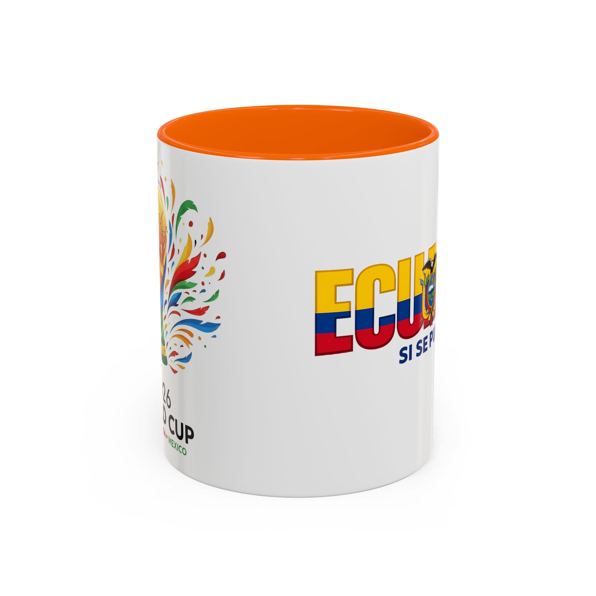 Ecuador Flag Text mug | Accent Coffee Mug (11/15oz), World Cup 2026, Gift for Dad, Father Day