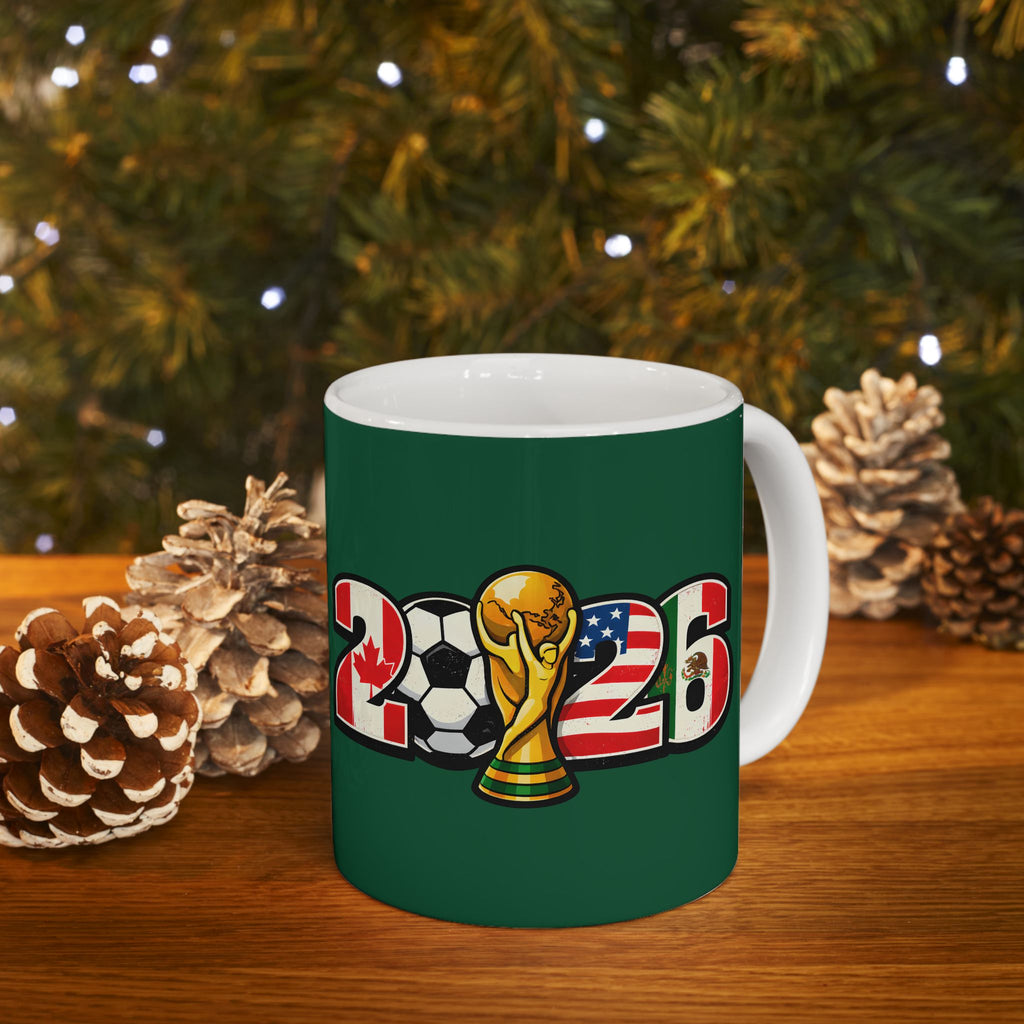 Mexico World Cup 2026 Soccer Mug, Ceramic Cup, Mexico Flag, Gift For Soccer Fan