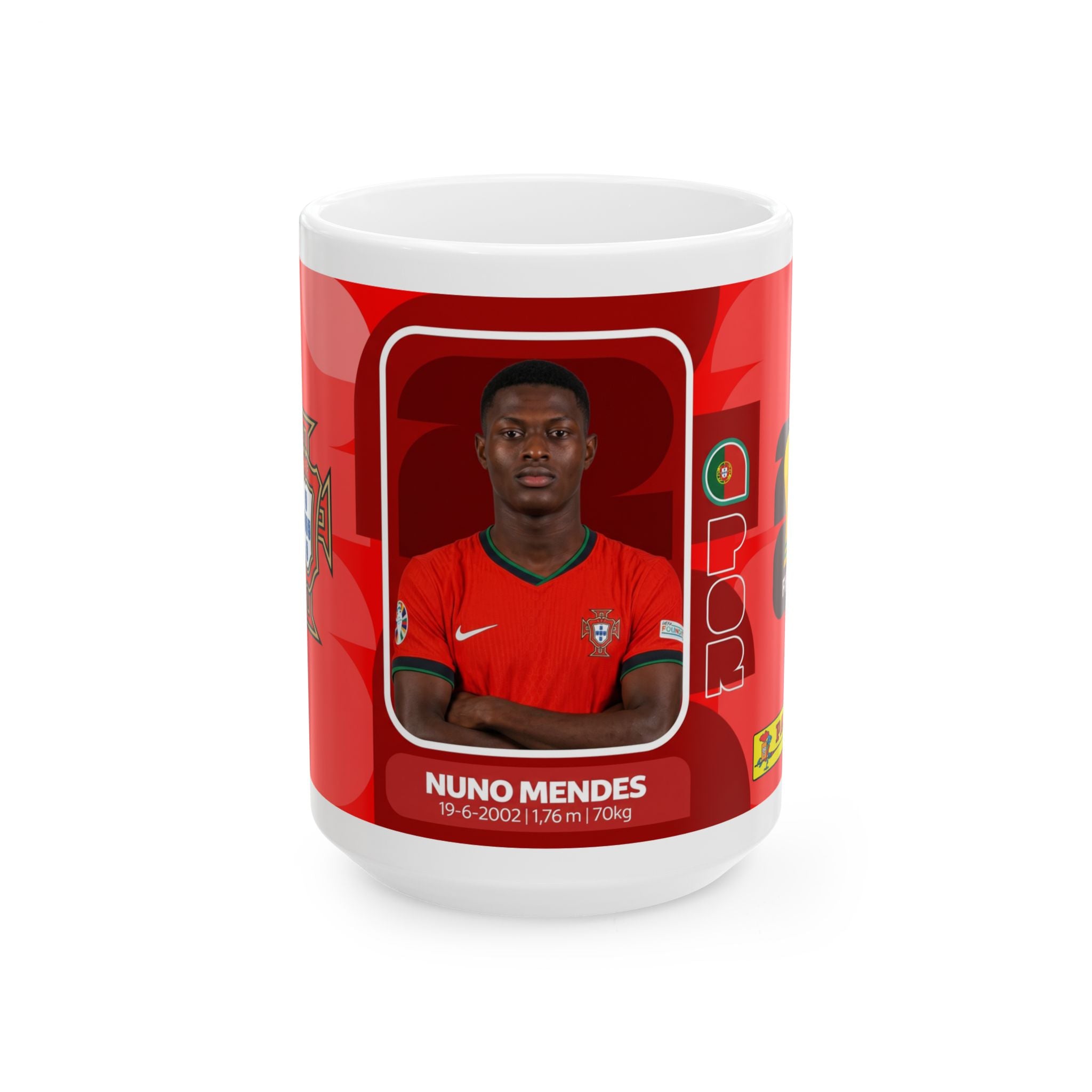 Portugal Soccer Player Nuno Mendes Mug – Ceramic Coffee Mug (11oz, 15oz), World Cup 2026 Mugs