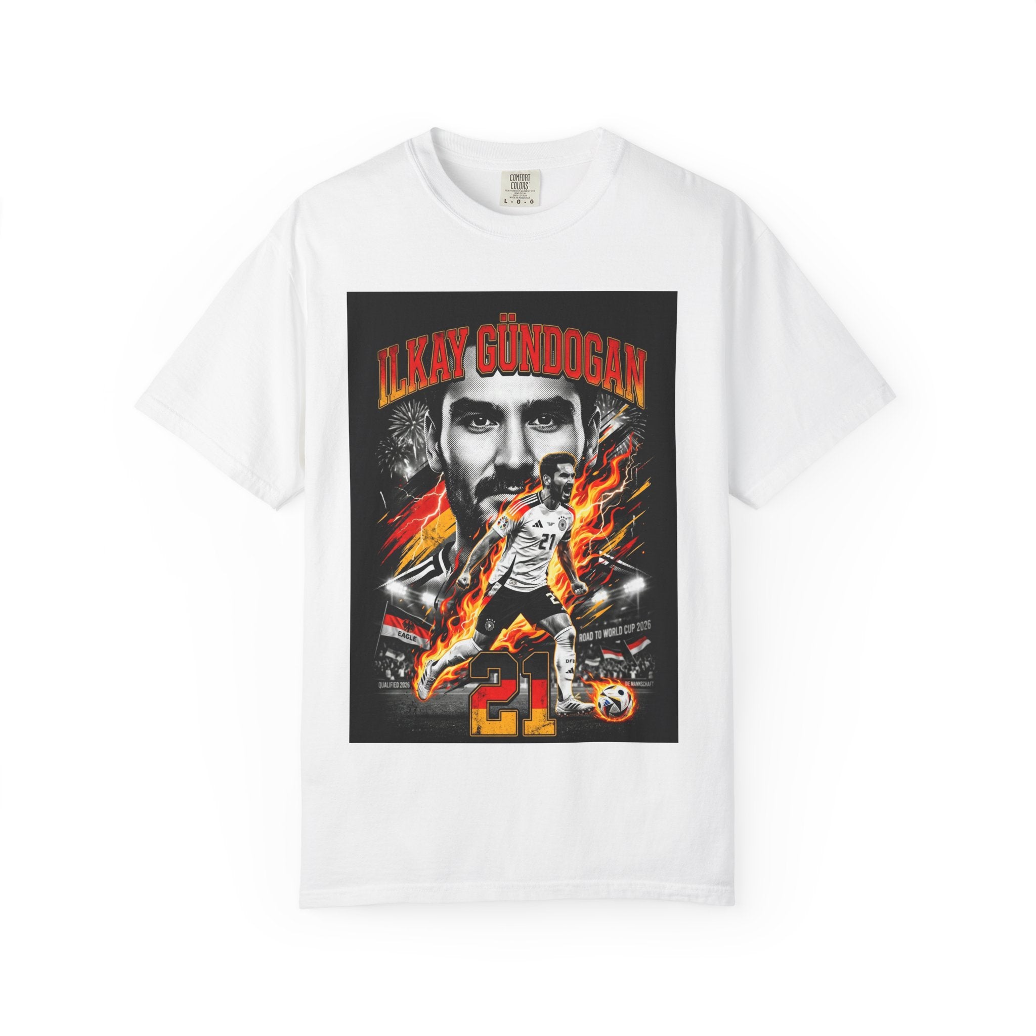 Ilkay Gundogan Soccer Player Graphic T-Shirt | 2026 World Cup Back Print, Germany Flag, Gift for him, Collectible