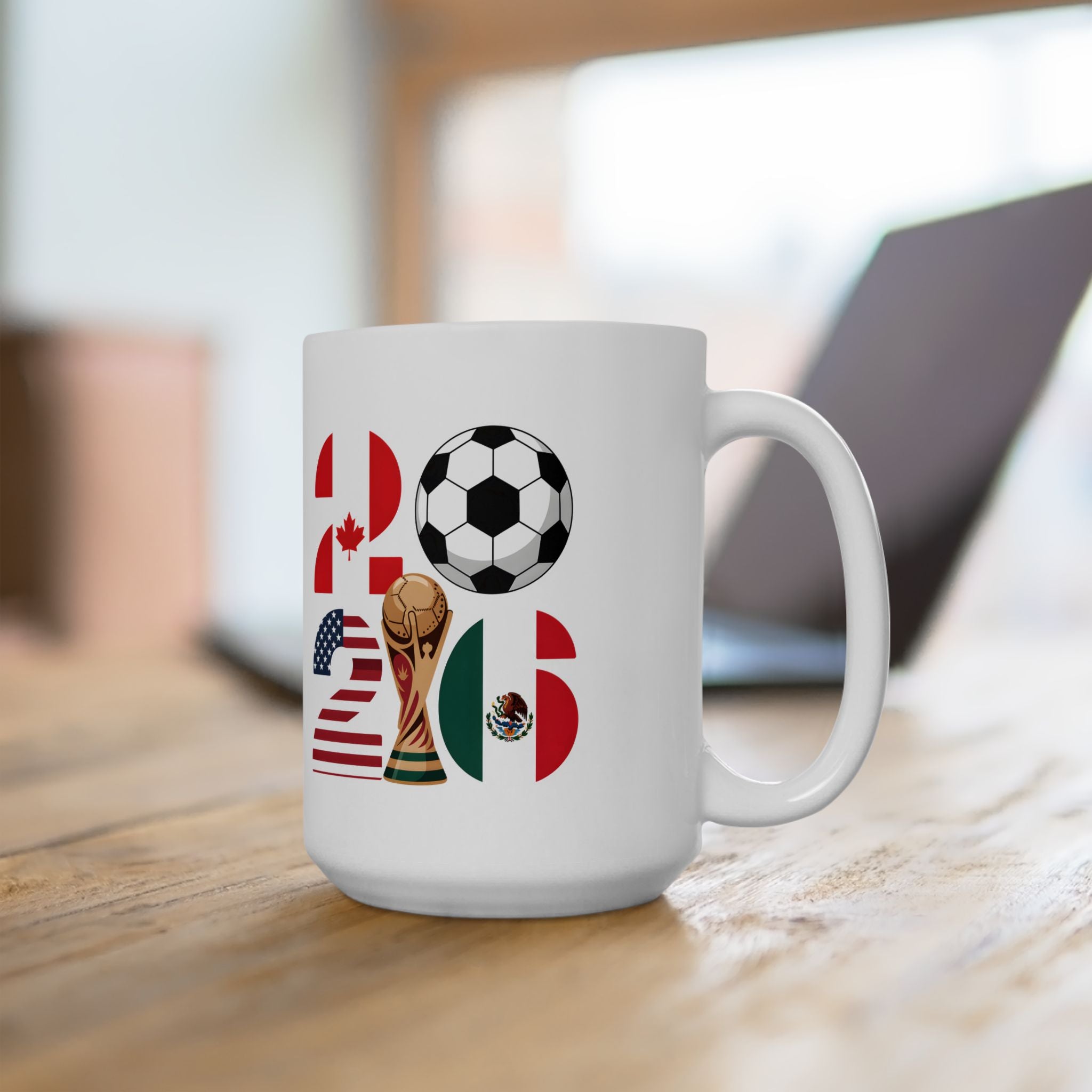 Netherlands Soccer 2026 Mug | Soccer Ball Flag Design, World Cup 2026 Coffee Mugs