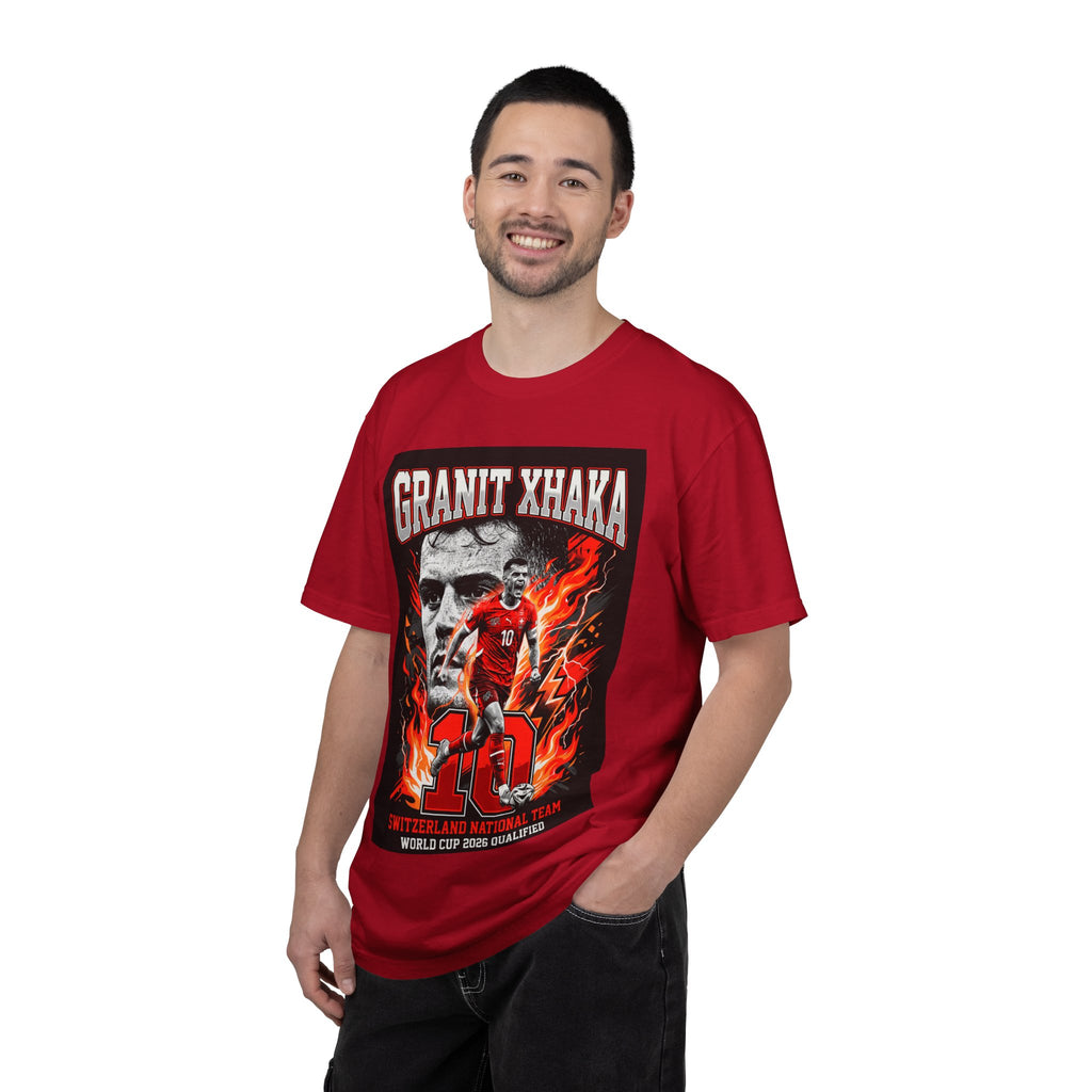 Soccer Star Graphic T-shirt | World Cup 2026 Back Print,Switzerland Flag, Gift for him, Collectible