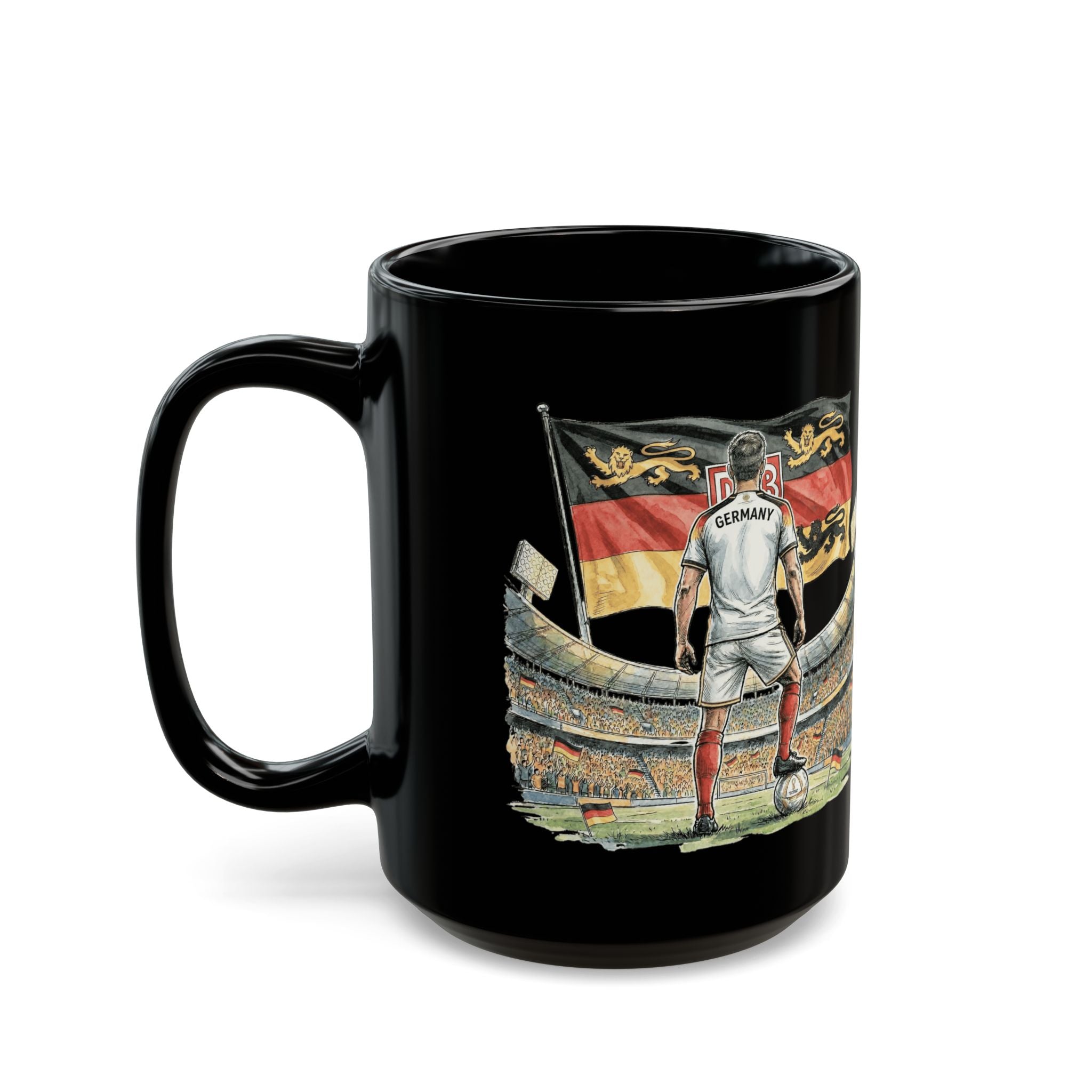 Germany World Cup 2026 Mug | Black Ceramic Cup, Gift for Dad