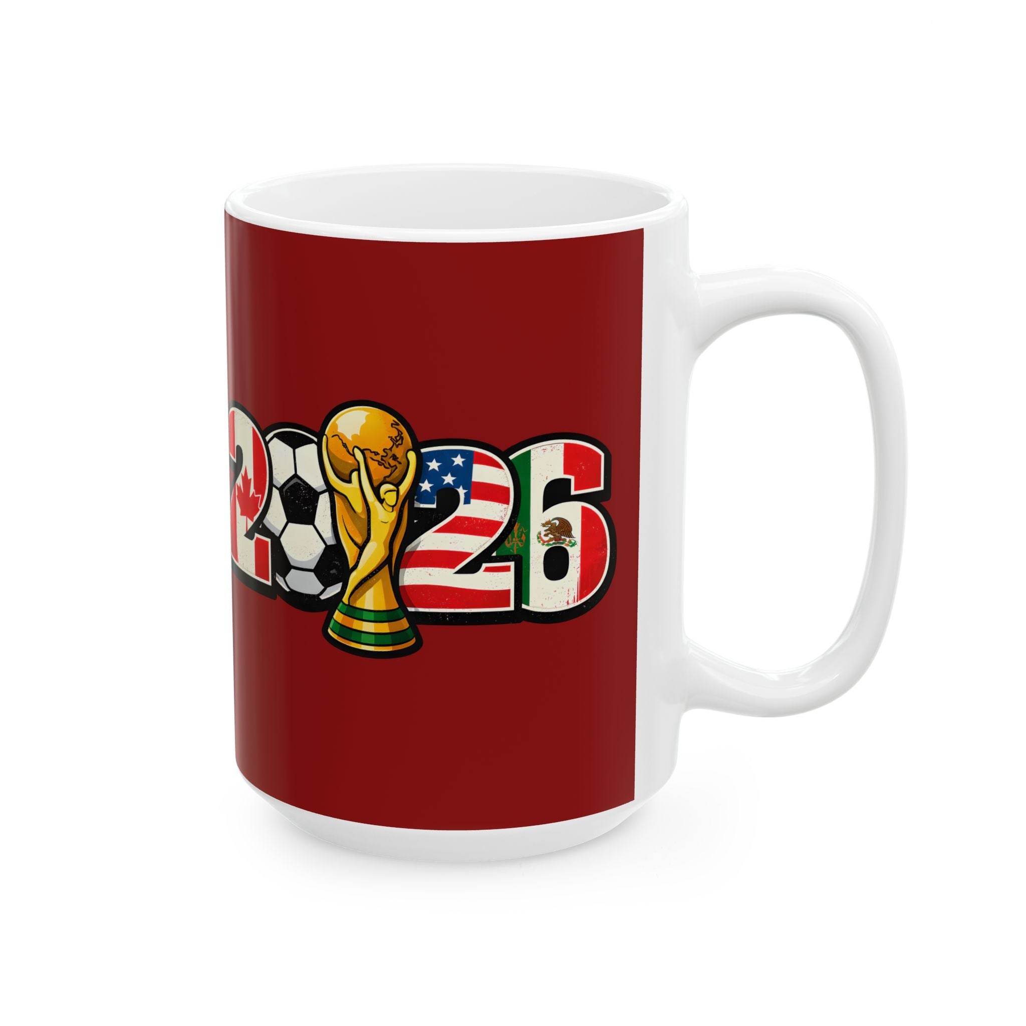Portugal World Cup 2026 Style Mug, Red Ceramic Mug, Portugal Flag, Soccer Fan Gift