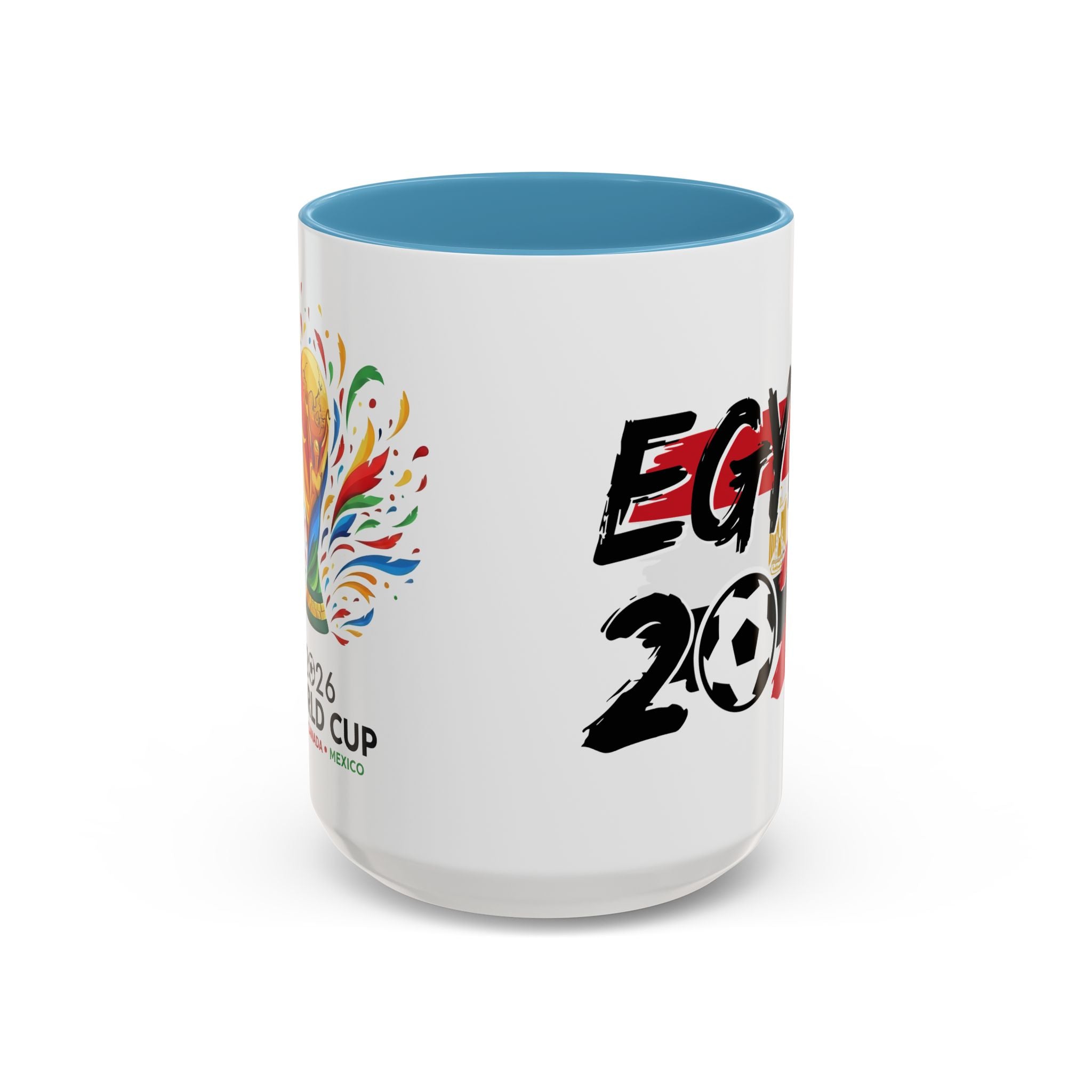 Egypt 2026 Soccer World Cup Accent Coffee Mug | Egypt 2026 Football Flag Design, Soccer World Cup 2026, Gift for Dad