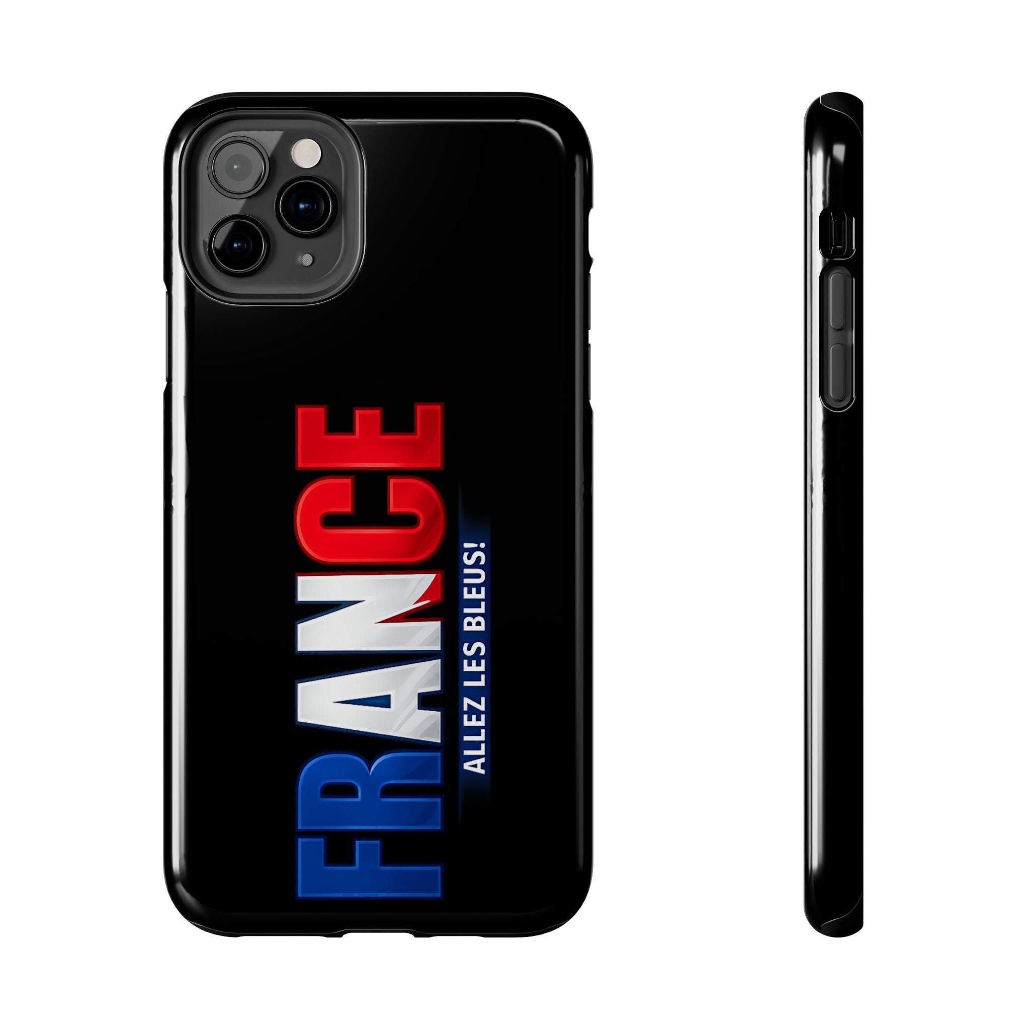 France tricolor vertical text Phone Case | Allez Les Bleus!, Cuctom Protective, Glossy Tough Cases, World Cup 2026