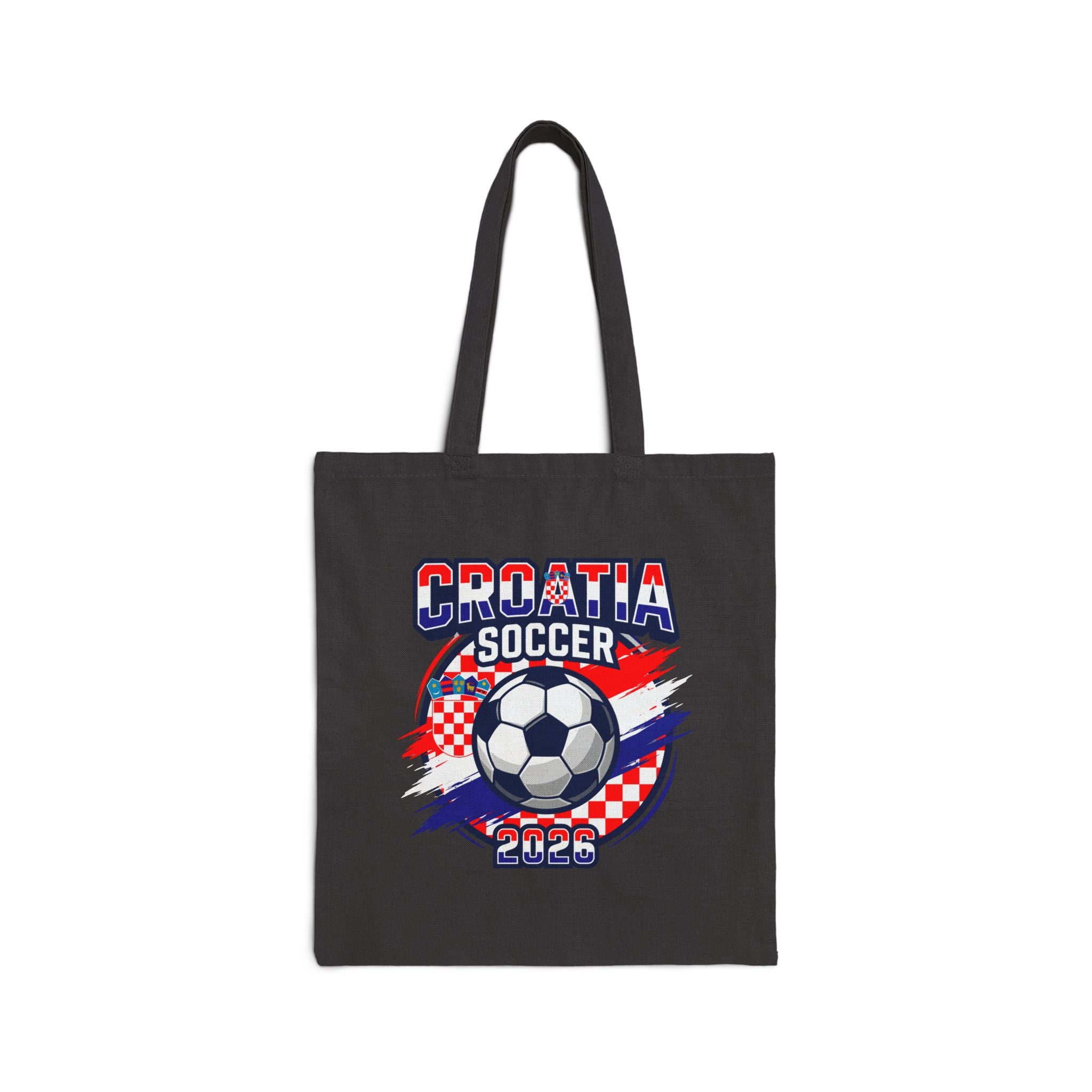 Croatia Soccer 2026 Tote, World Cup Soccer Ball Canvas Tote, Mother's Day Gift