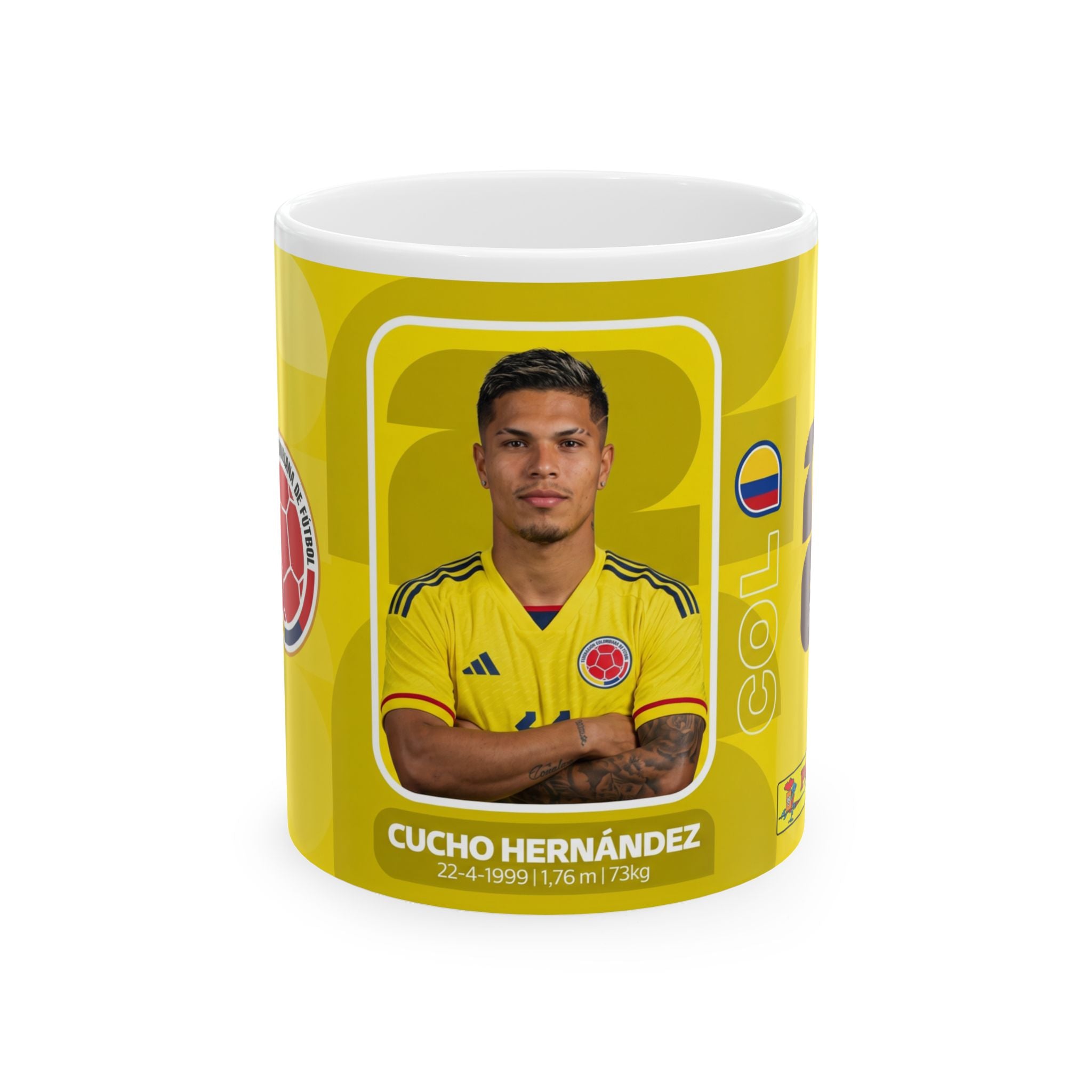 Colombian Soccer Player 'Cucho Hernández' Ceramic Mug — 11oz/15oz, World Cup 2026 Mugs