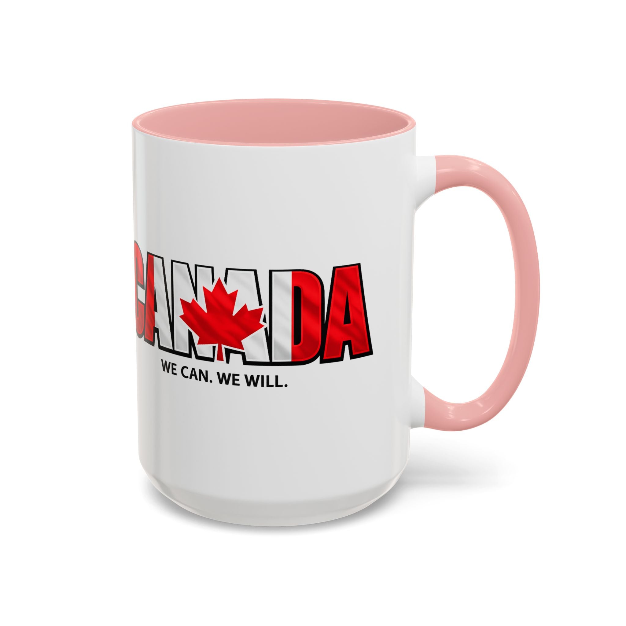 Canada Maple Leaf Text Coffee Mug | We Can. We Will. World Cup 2026, Canada Flag, Gift for Dad