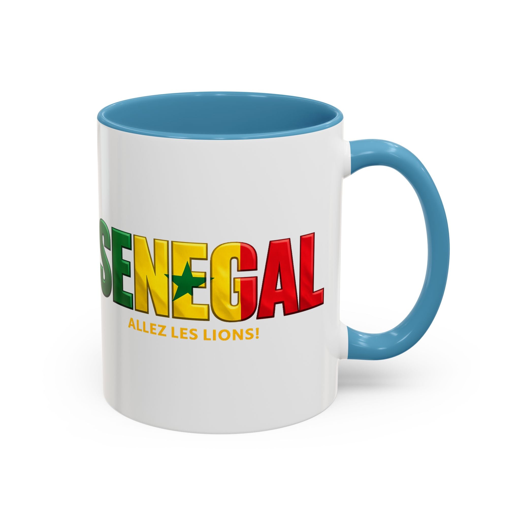 Senegal flag text mug | Accent Coffee Mug 11oz 15oz, Soccer World Cup 2026, Gift for Dad