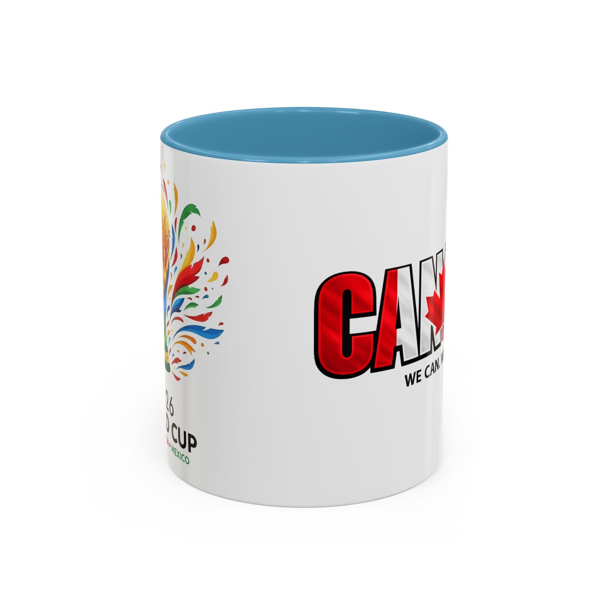 Canada Maple Leaf Text Coffee Mug | We Can. We Will. World Cup 2026, Canada Flag, Gift for Dad
