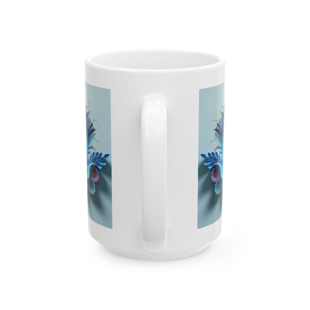 Abstract Heart Bloom Mug | Ceramic Coffee Cup, Mother's Day Sale