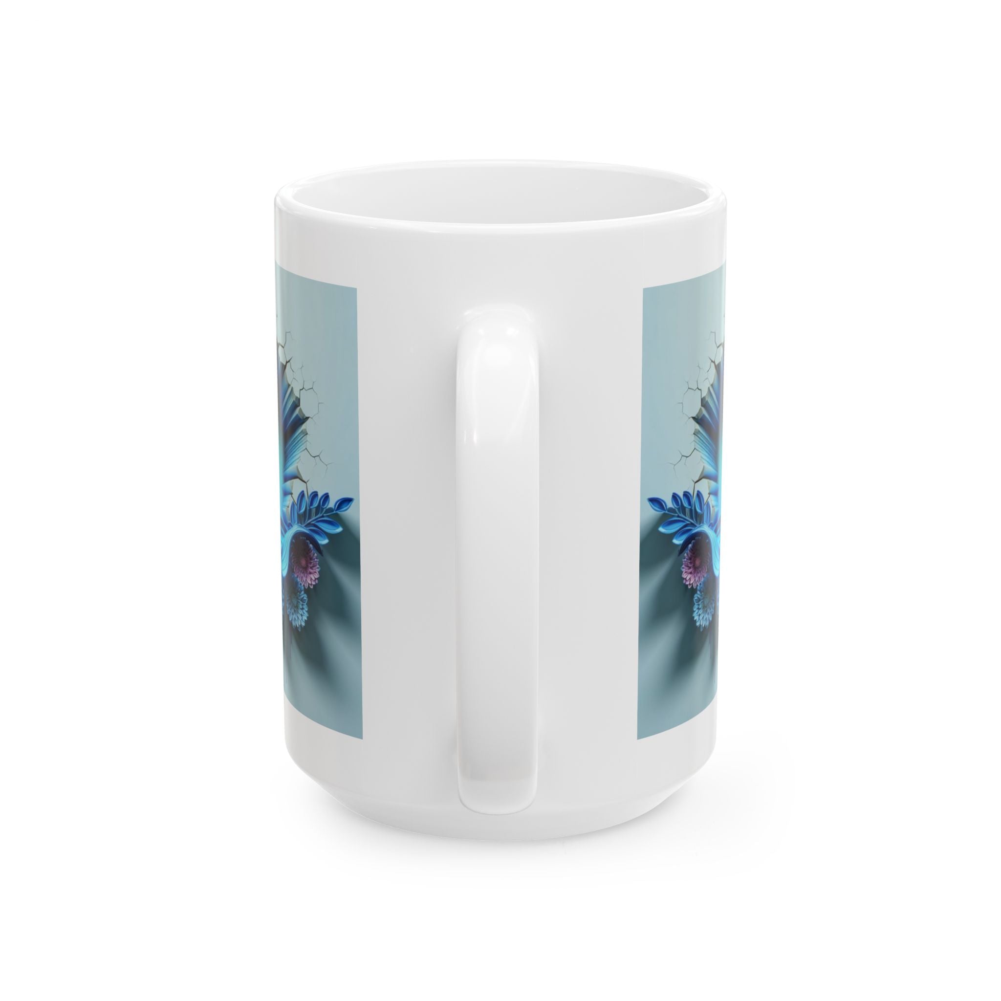 Abstract Heart Bloom Mug | Ceramic Coffee Cup, Mother's Day Sale