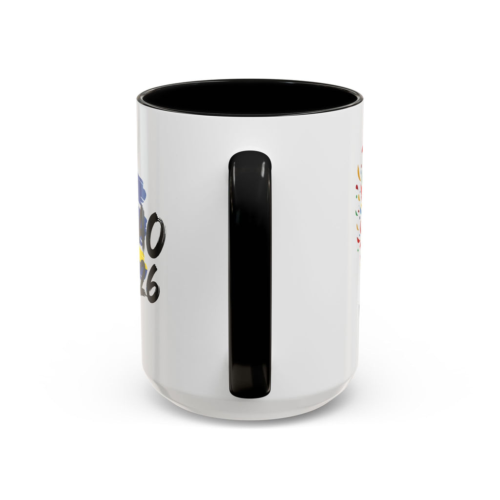 Curaçao 2026 Soccer Flag Accent Coffee Mug | 11oz 15oz,Soccer World Cup 2026, Gift For Dad