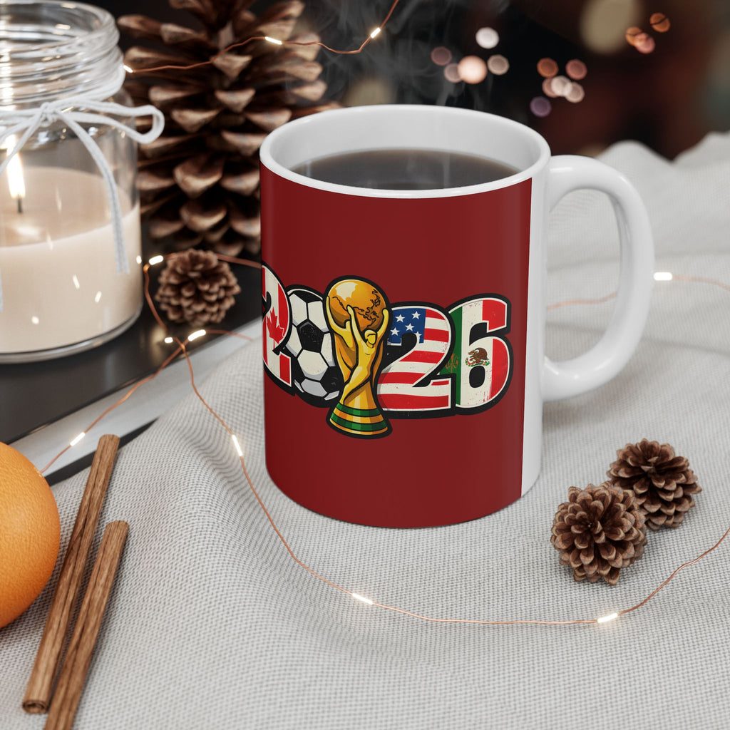 Portugal World Cup 2026 Style Mug, Red Ceramic Mug, Portugal Flag, Soccer Fan Gift
