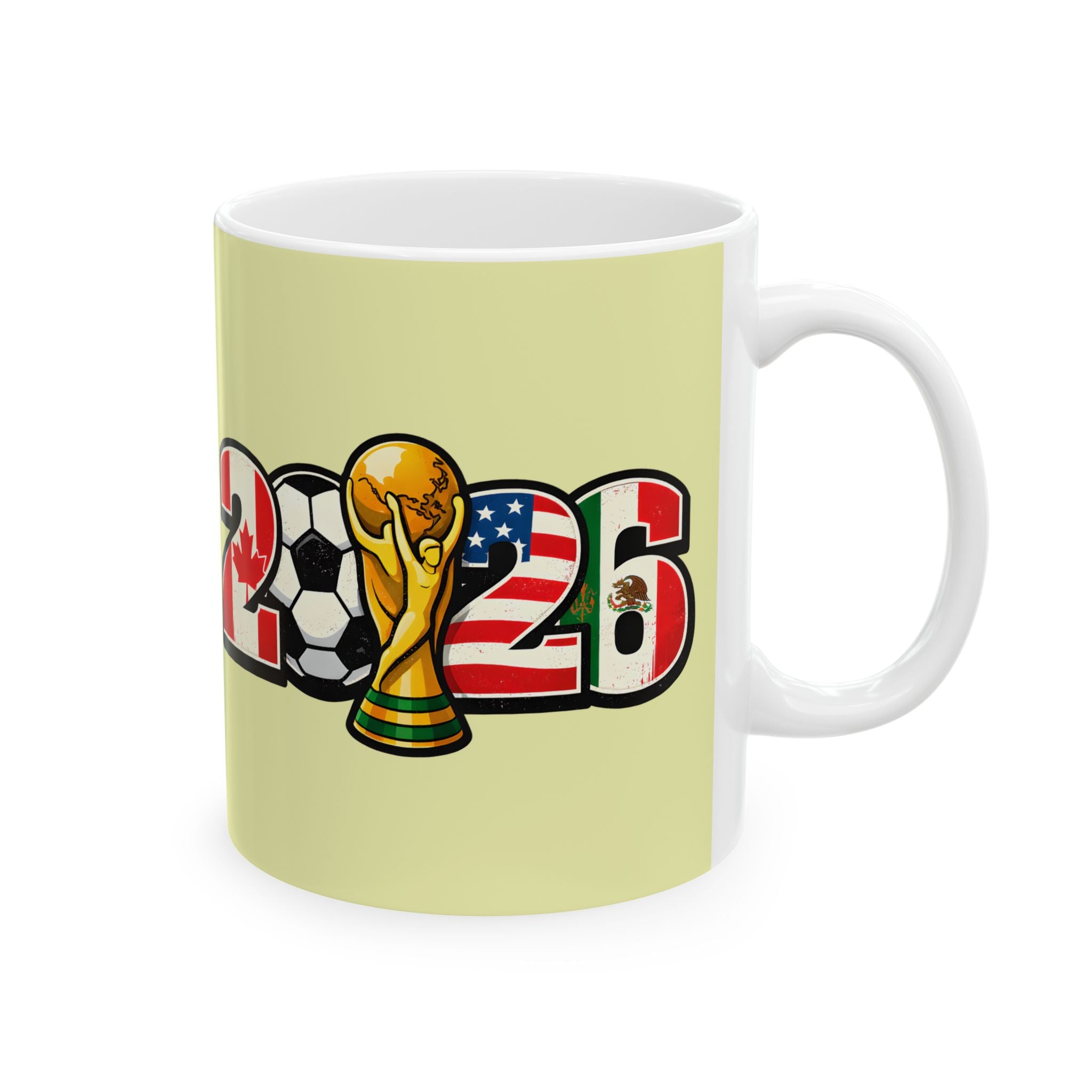 Brazil Soccer World Cup 2026, Ceramic Coffee Mug, Brazil Flag, Fan Gift