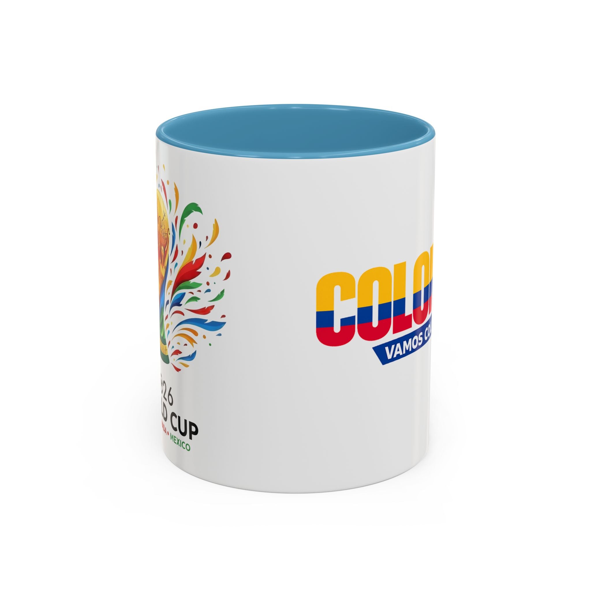Colombia Vamos Colombia! Accent Coffee Mug | 11oz 15oz ceramic World Cup 2026, Soccer Gift