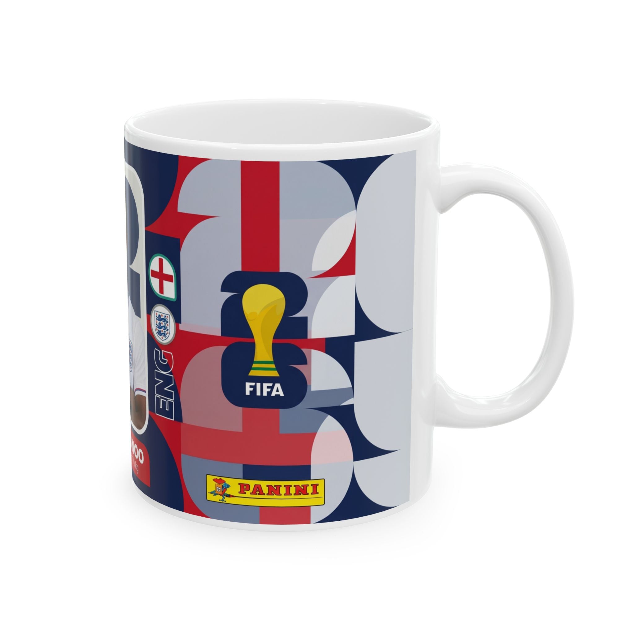 England Soccer Player KobbIe Mainoo Mug — Ceramic Coffee Cup (11oz/15oz), World Cup 2026 Mugs
